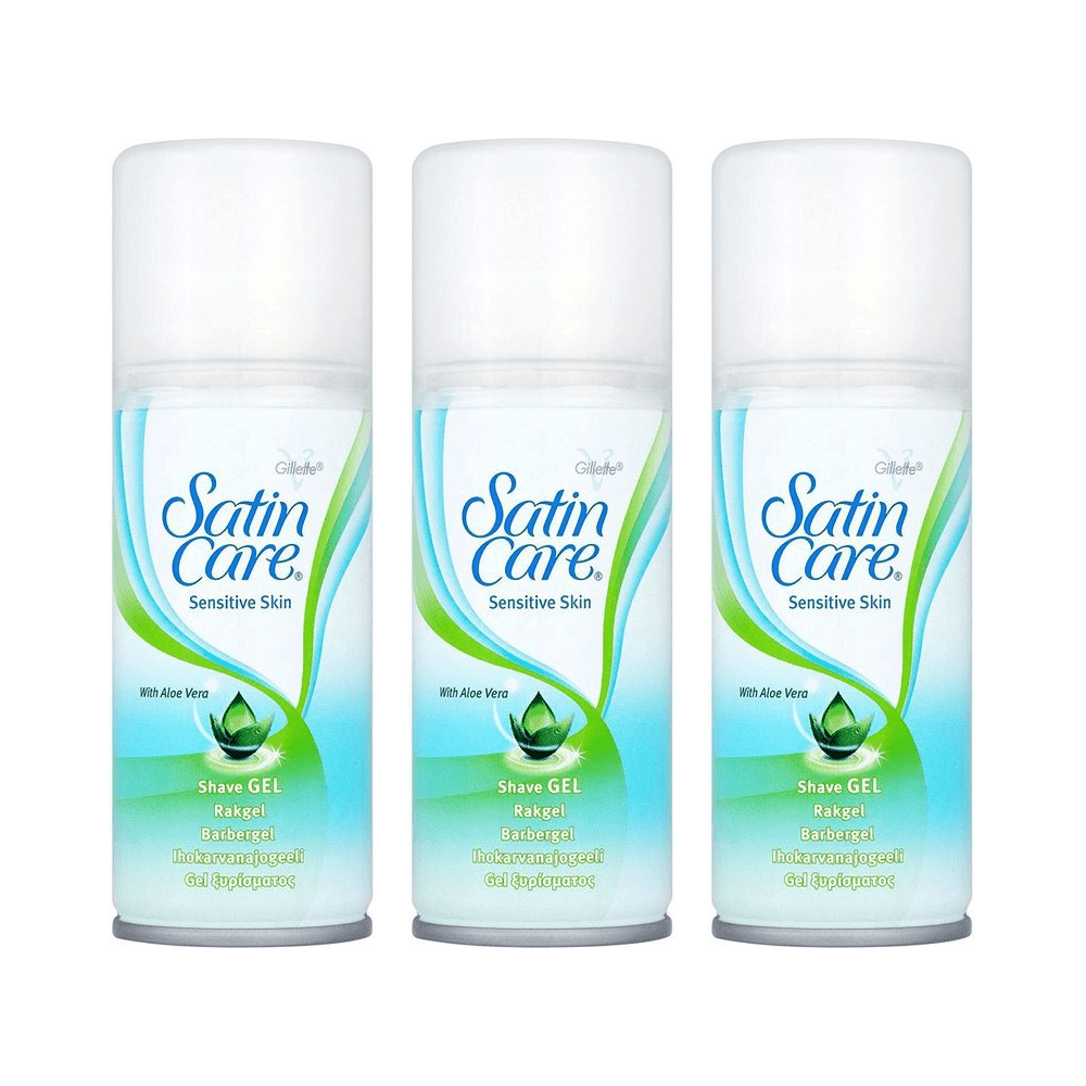 TEMU Pack Of - 3 Gillette Satin Care Womens Shaving Gel 75ml