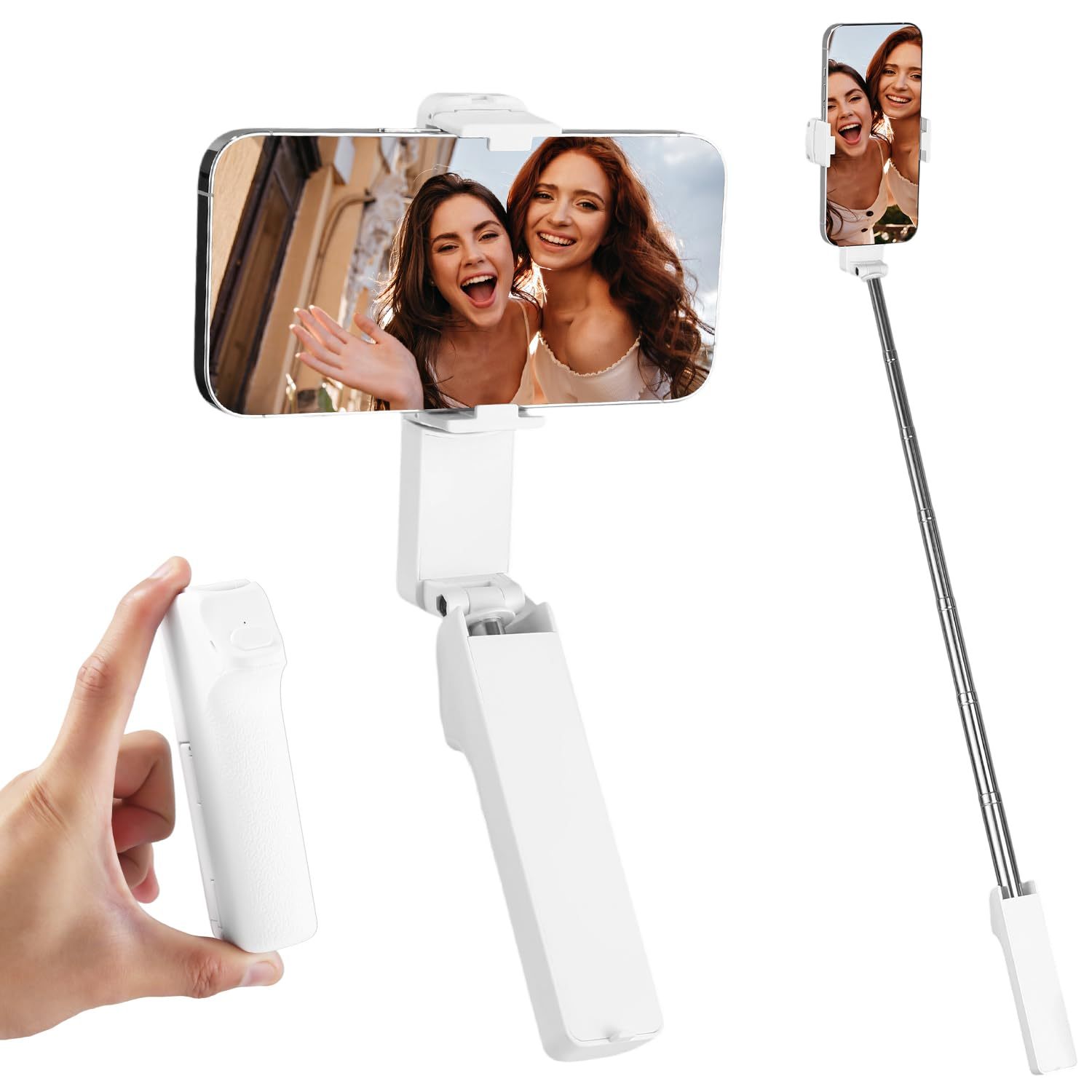 E-shop Ausziehbarer Stick, tragbarer -Size Selfie Stick mit Fernbedienung, kompakter Handyhalter Ständer mit Handyhalterung für