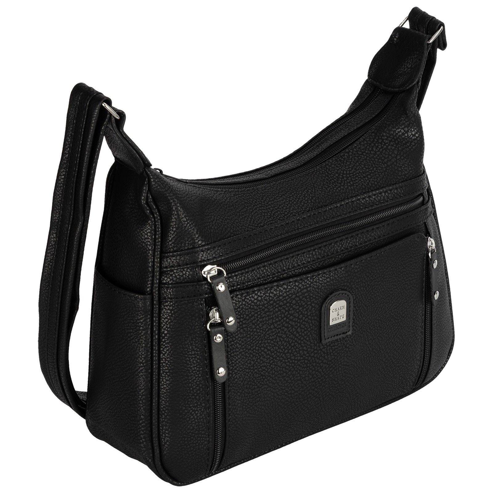 Women's Handbag Shoulder Bag Crossbody Bag Crossover Bag Leather Look Black