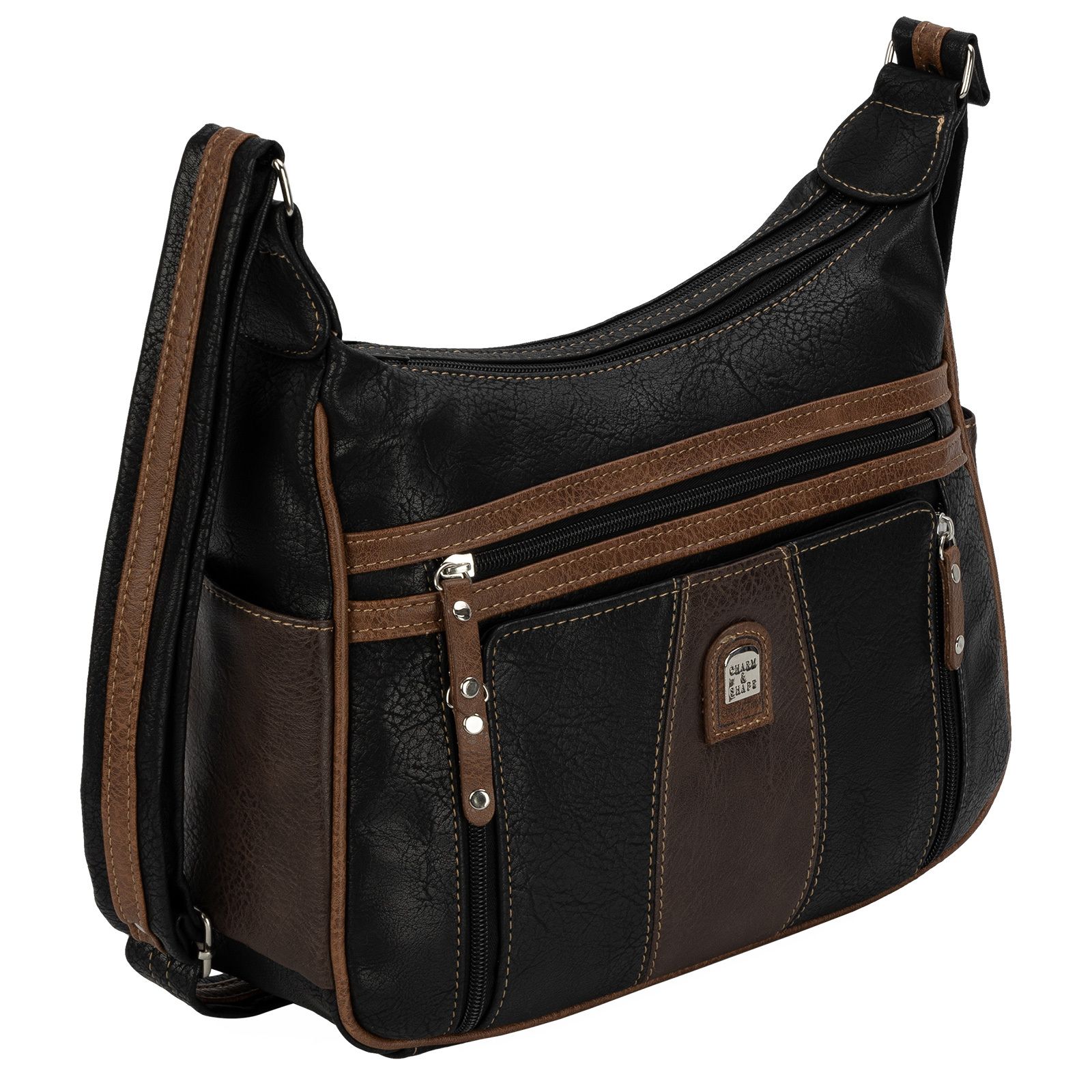 Women' Handbag Shoulder Bag Crossbody Bag Top Handle Bag Crossover Bag Leather Look Black-brown