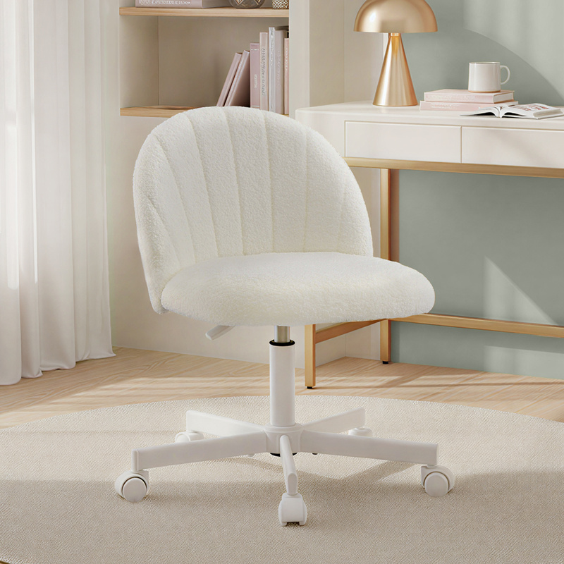 Makeup Chair, Office Chair, Fleece Surface, Height Adjustable