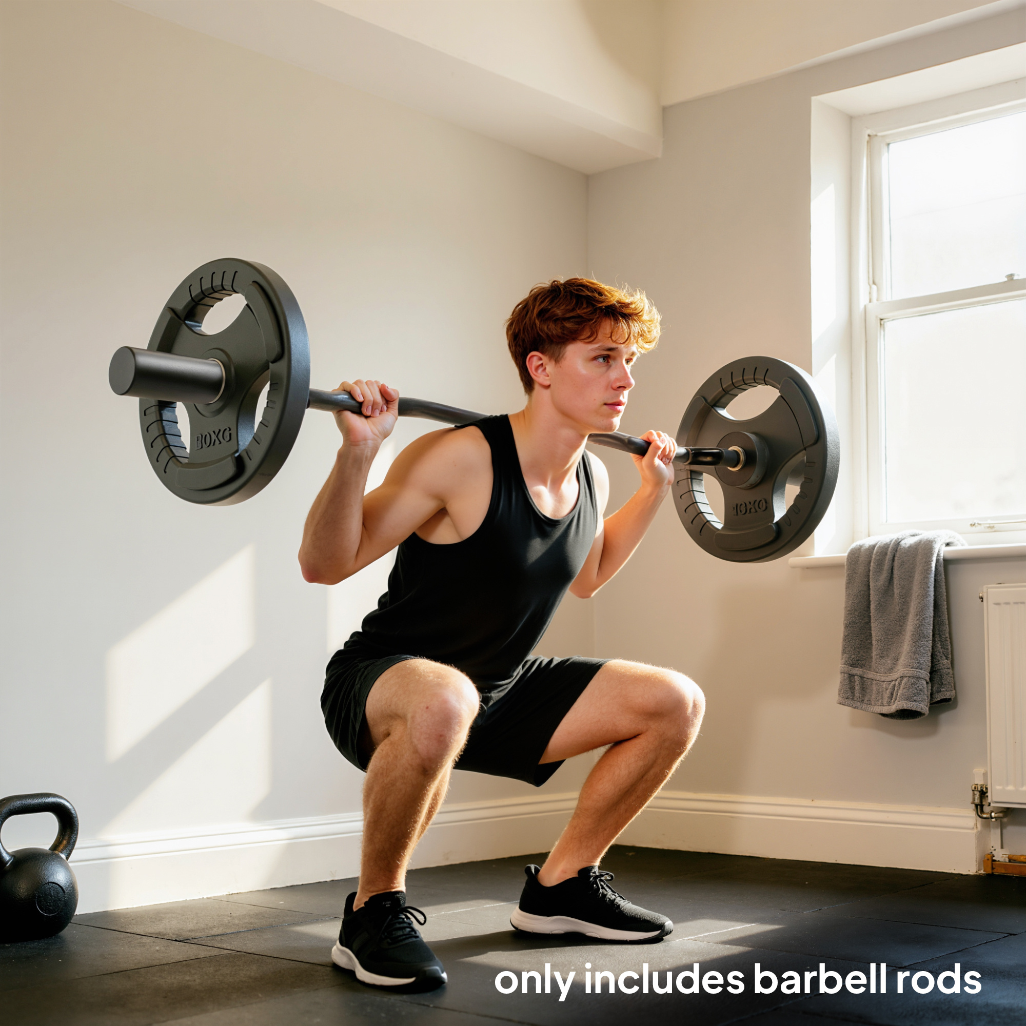 4ft olympic ez   bar barbell bar for 2 weight plates with non slip hand grip for weight lifting hip thrusts squat biceps home gym black details 1