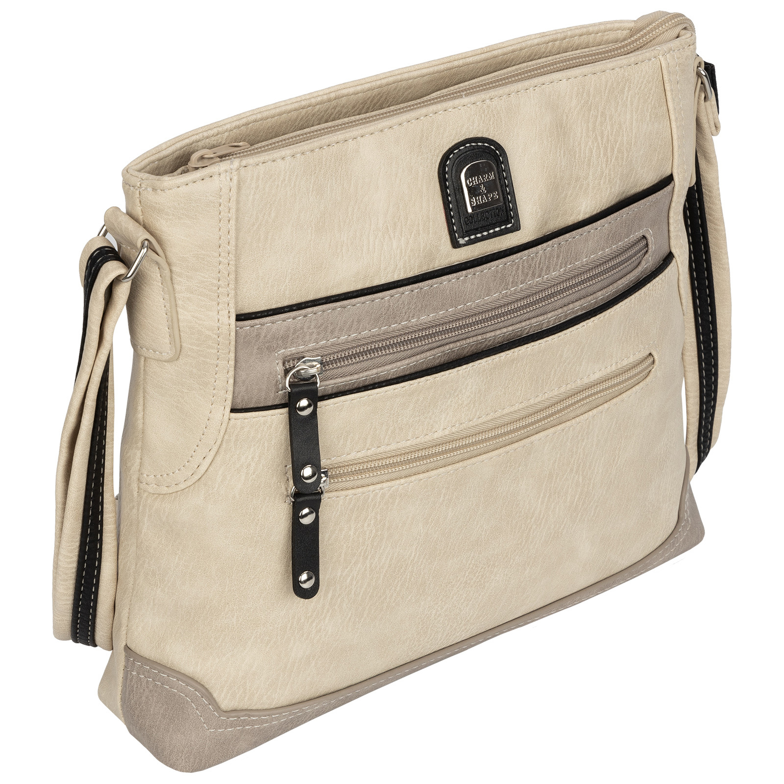 Image of Women' Handbag Shoulder Bag Crossbody Bag Top Handle Bag 4 Liter Crossover Bag Leather Look Cream-tan (hxwxd): 25cm X 28cm X 7cm Large Main Compartment