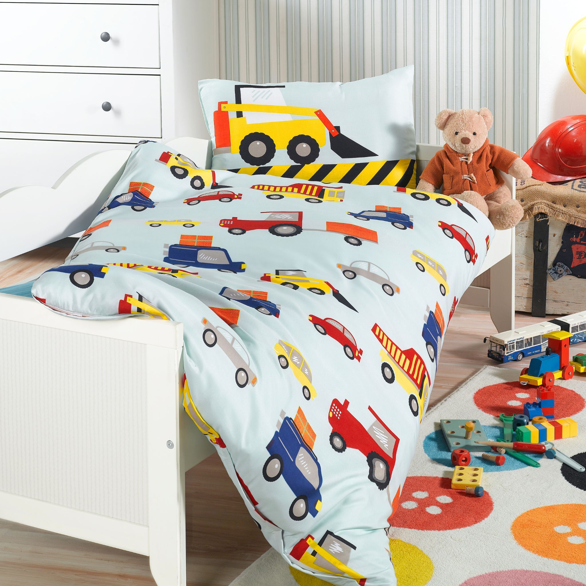 TEMU Bedding 100x135 - 100% Microfiber - Zipper - Construction Site