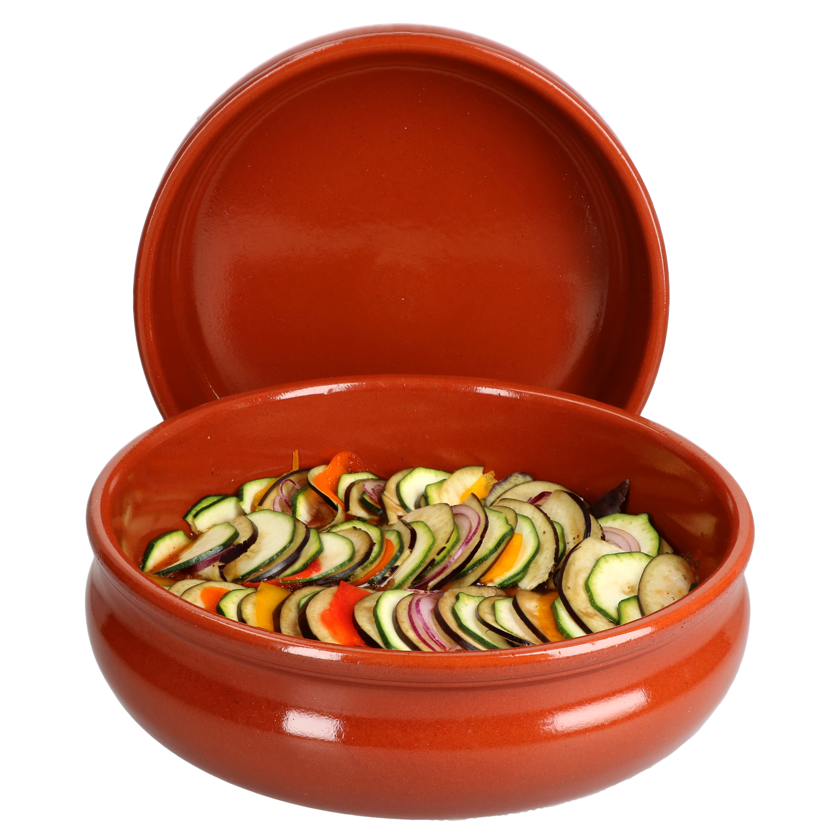 E-shop MamboCat 2x Cazuela Schale Berlin bauchig Tonware Ø 24 cm Größe XL