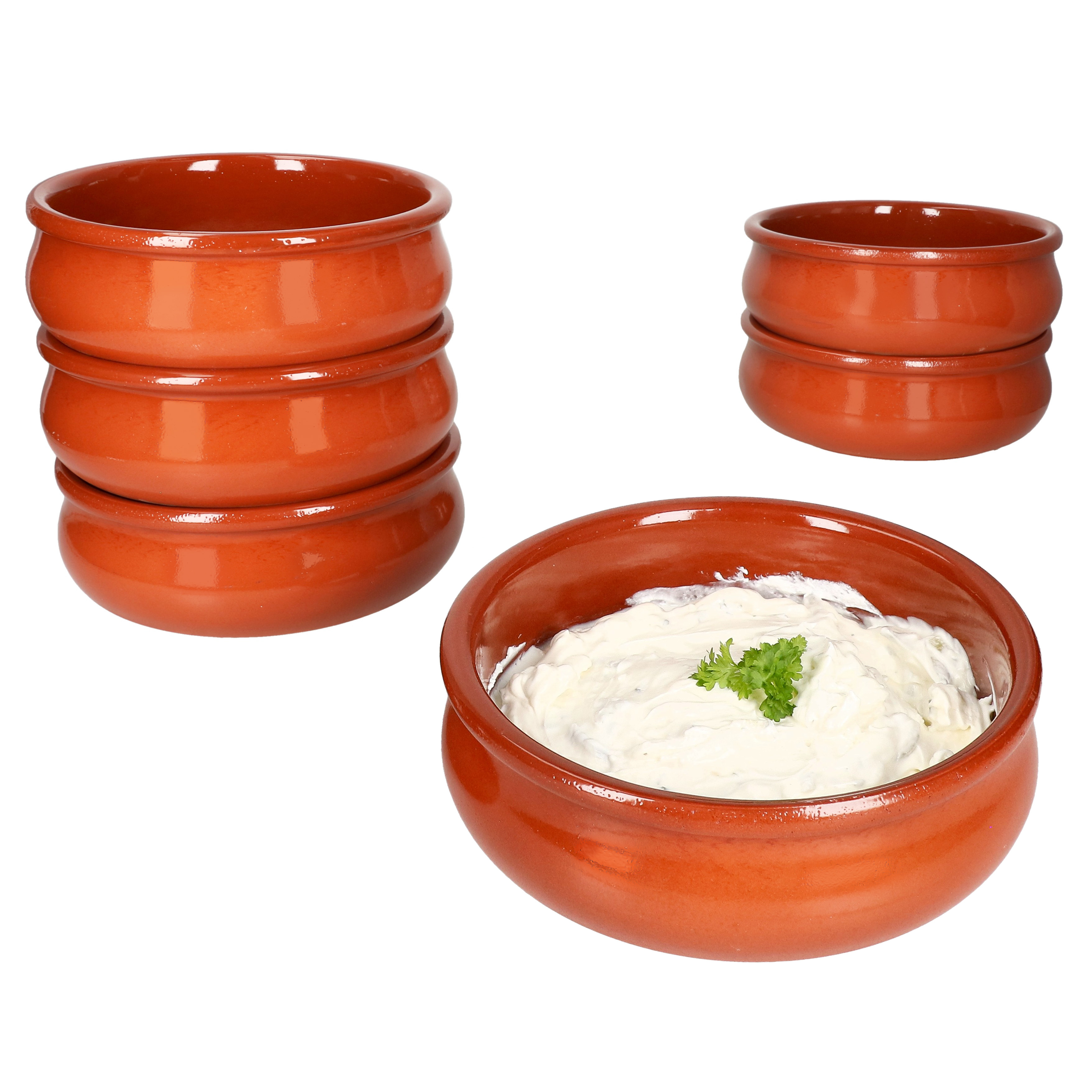 6x Berlin Belly Bowl Ø18.5cm Ceramic Mediterranean Tapas Antipasti