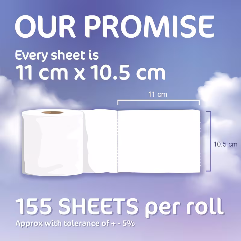 18 rolls of 3 ply premium quilted toilet paper length per roll strong absorbent toilet tissue details 2