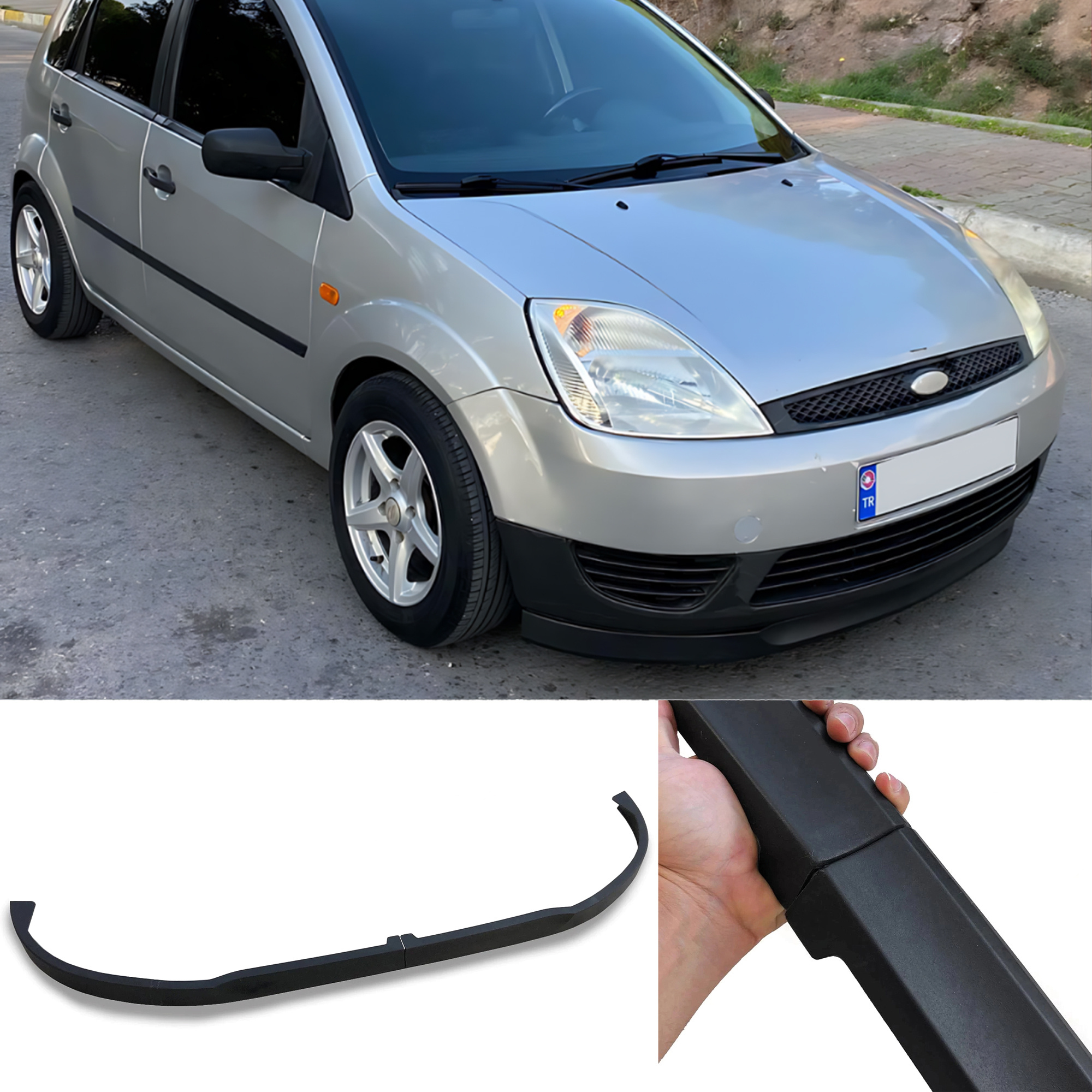Front Bumper Lip Wrap For Ford 2002-2008 All Car Adjustable Universal Car Tuning