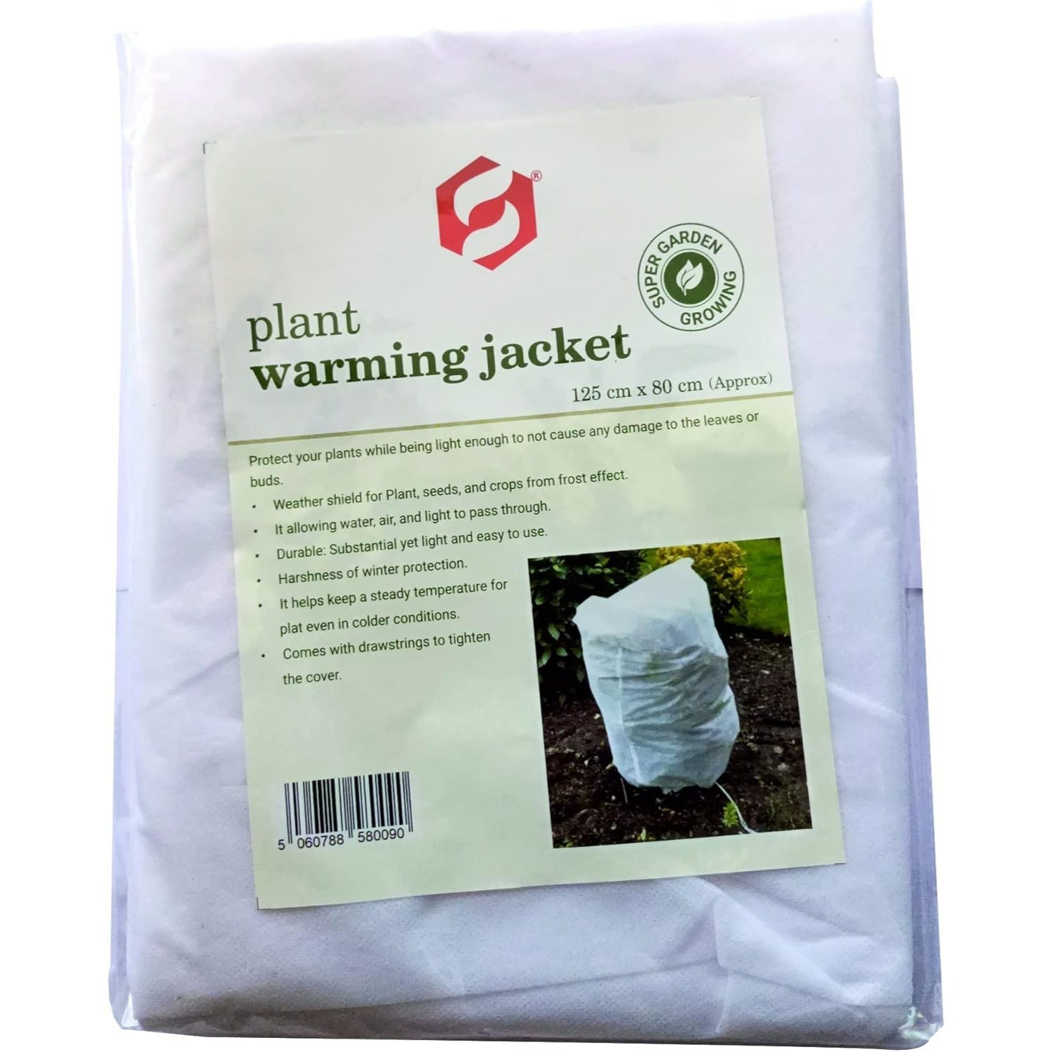 TEMU Warming Jackets With Drawstring For Outdoor Garden Prevent Plants From Birds And Insects, Uv Protection, Cold Wind Insect Sun Shade Plant Fleece