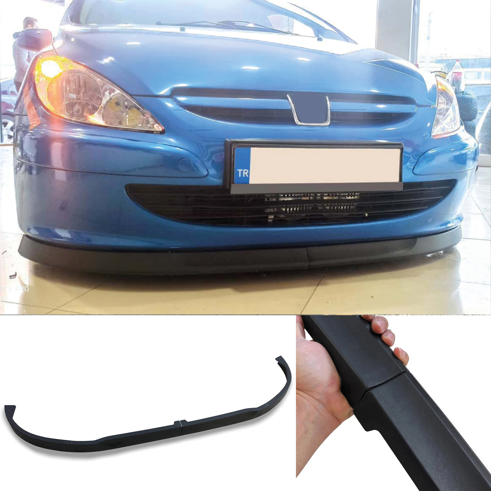 TEMU Faldón de barra de protección delantera para , ajustable universal , tuning de coches