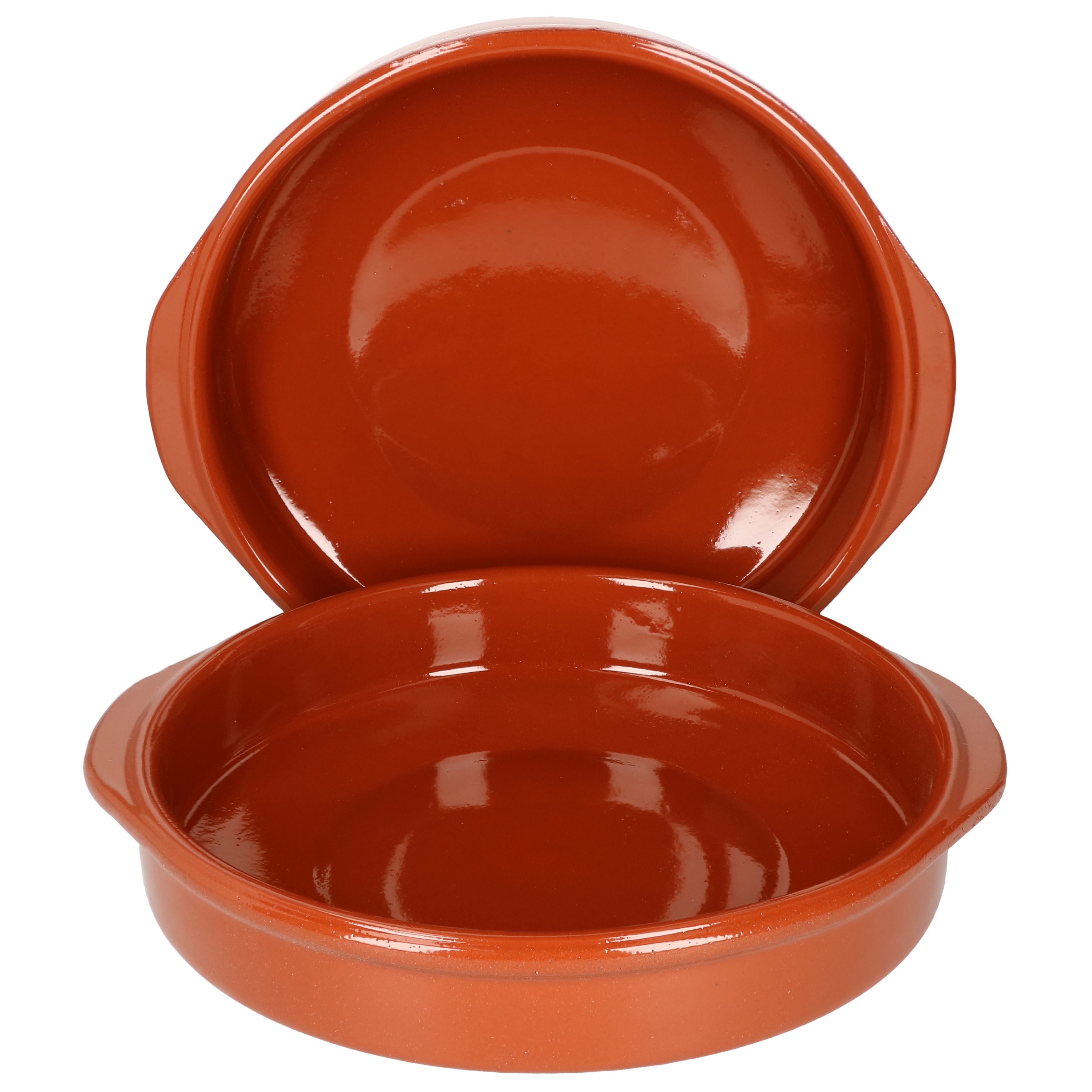 E-shop 2er Set Cazuela mit Griffen Ton-Schale Ø 25,5cm Größe XXL Mittelalter Wikinger