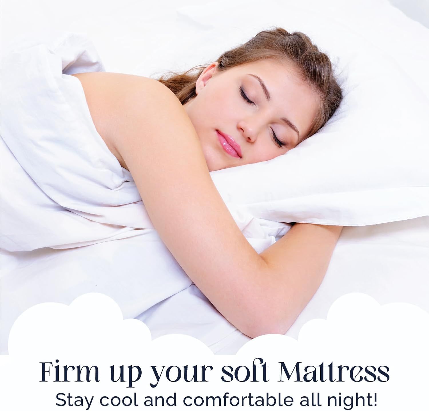 Hotel Quality Mattress Topper Extra Thick, 10 CM / 4 Inch Thick & Extra Soft, Easy Care & Machine Washable, Comes in Small Single, Single, Small Double, Double, King & Super King Sizes. Christmas Gifts