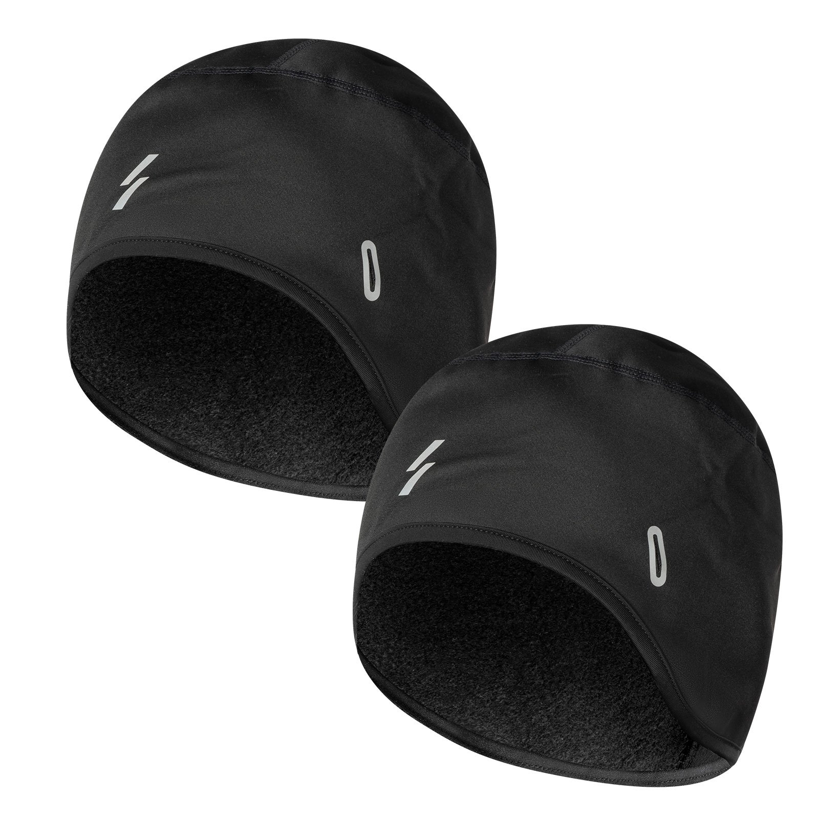 Image of 2pcs Of Warm Fleece Winter Hat With Glasses Holes, Thermal Hat With Ear Warmer For Outdoor Sports