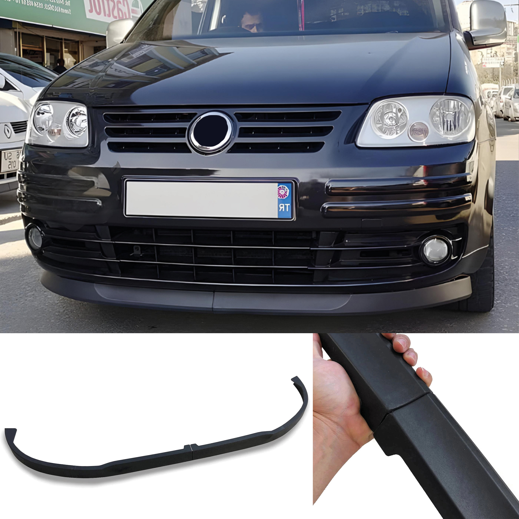 TEMU Verstelbare Universele Auto Aanpassing Voorbumper Lip Wrap voor VW Volkswagen Caddy MK3 2005-2010
