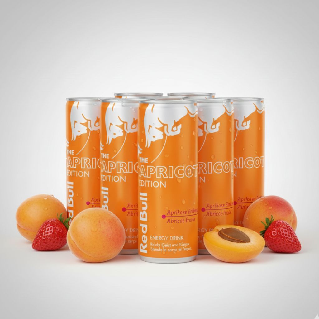 Image of Red Bull "apricot Edition" Apricot-strawberry Flavor - Pack Of 6
