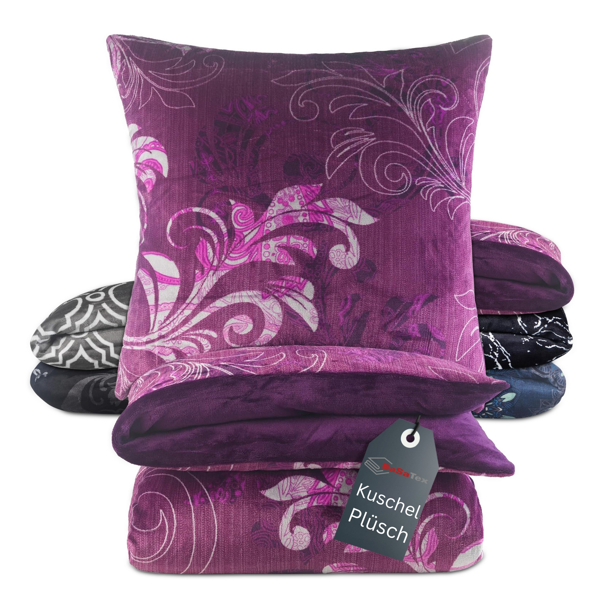 Image of Winter Plush Bedding Set 135x200 Or 155x220 Cashmere-touch 2pcs - Nicky Teddy Fluffy Coral Fleece Flannel - Cozy And Warm - 1x Duvet Cover And 1x Pillowcase - Designs
