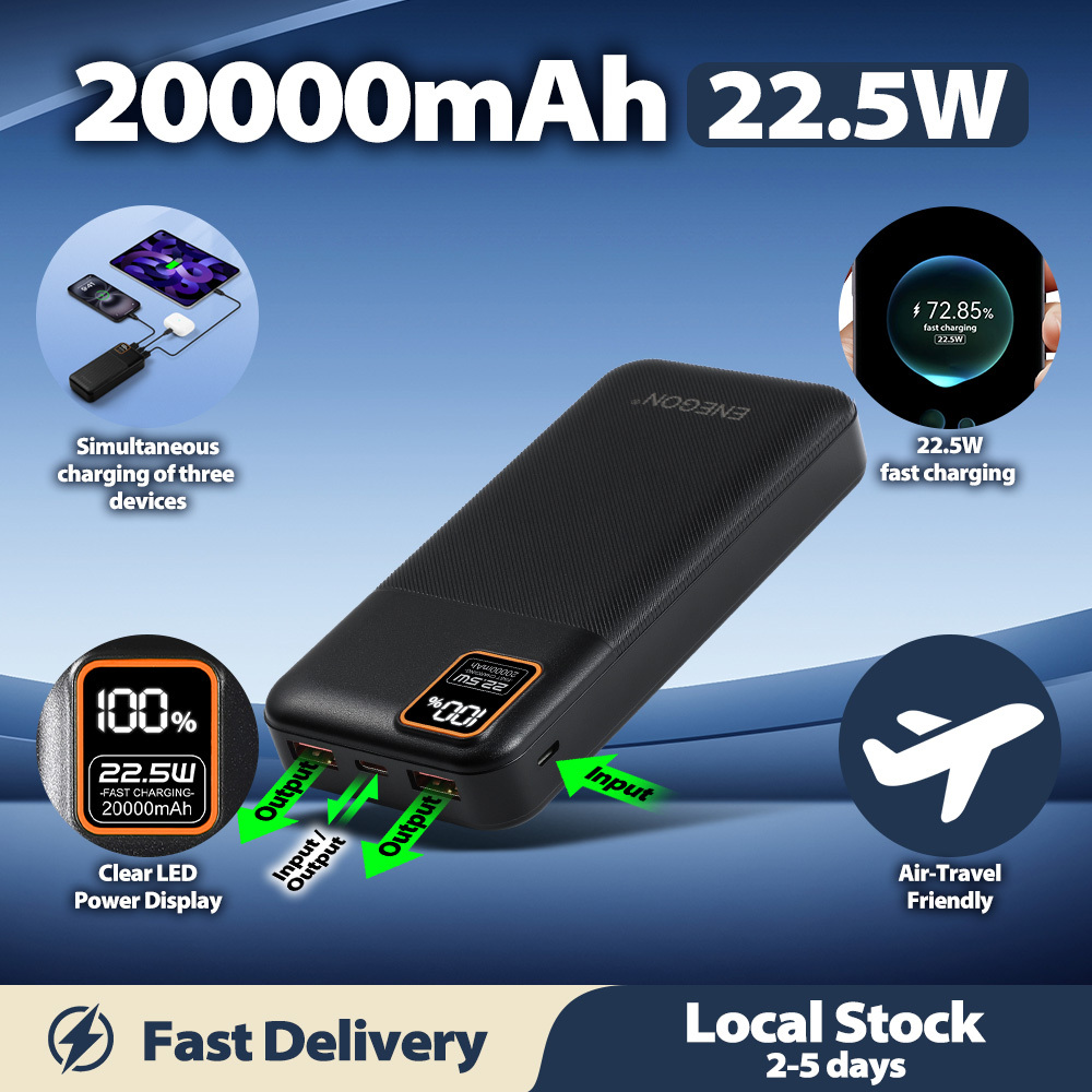   bater&iacute;a externa de 20000mah con carga r&aacute;pida pd de 22.5w - entrada usb-c/usb-a/micro, pantalla  , port&aacute;til para tel&eacute;fonos, tabletas, viajes, camping y     Detalles del producto 0