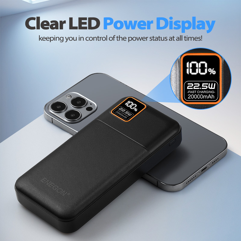   bater&iacute;a externa de 20000mah con carga r&aacute;pida pd de 22.5w - entrada usb-c/usb-a/micro, pantalla  , port&aacute;til para tel&eacute;fonos, tabletas, viajes, camping y     Detalles del producto 2