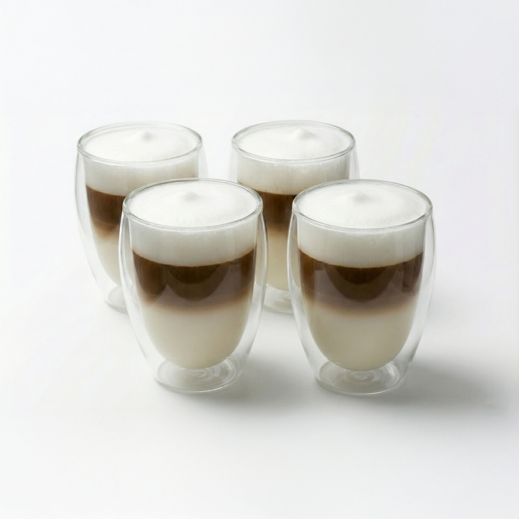 Image of 4x 300ml Double-walled Glasses Made Of Borosilicate Glass - Coffee Glasses Thermoglasses Double-walled Coffee Glasses Cappuccino Glasses Double-walled Glasses