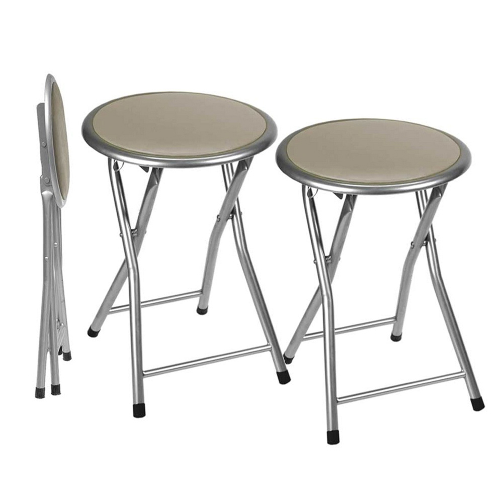 TEMU Set Sgabelli Pieghevoli con Seduta Imbottita �� Con o Senza Schienale, Struttura in Metallo, di , Salvaspazio, Colori Assortiti