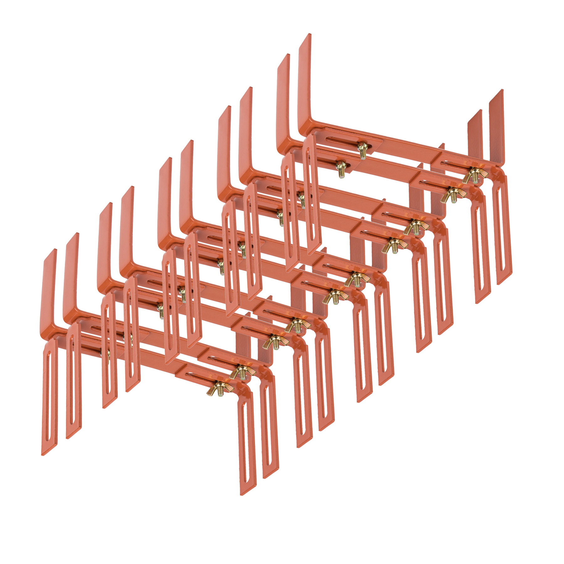 Image of Bigdean 10pcs Terracotta Flower Box Holder Standard H-form Box Holder Holder