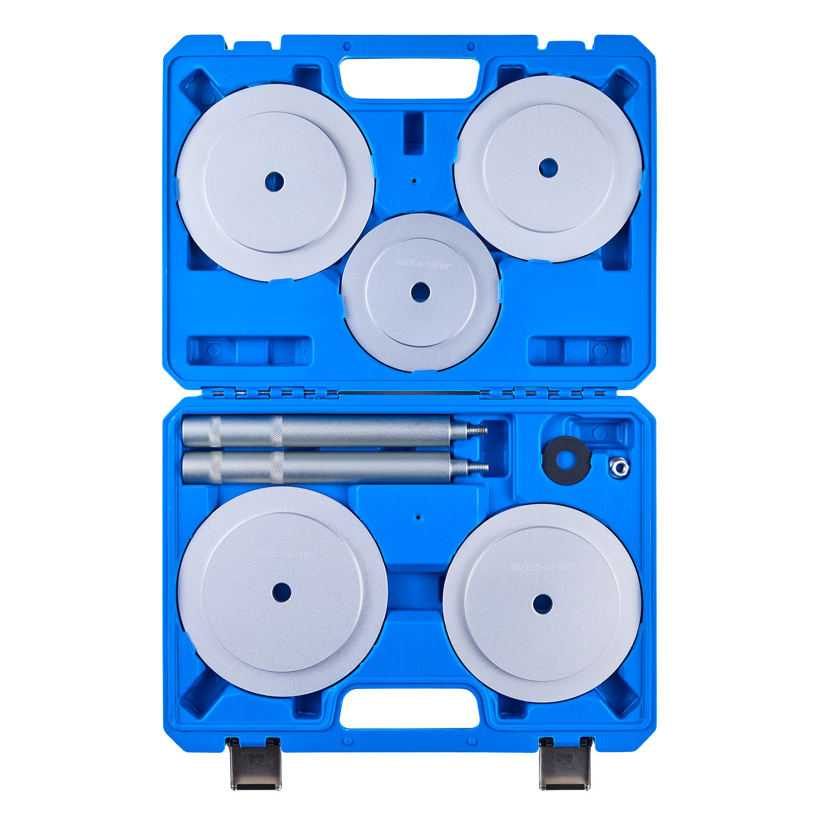 Image of Vevor Bearing Press Kit, 7pcs, Bearing Race And Seal Driver Set With 5 Bushings, Handle Shaft And Extension Rod, Bushing Driver Tool Set, Heavy Duty Removal Installation Tool Kit With Storage Case