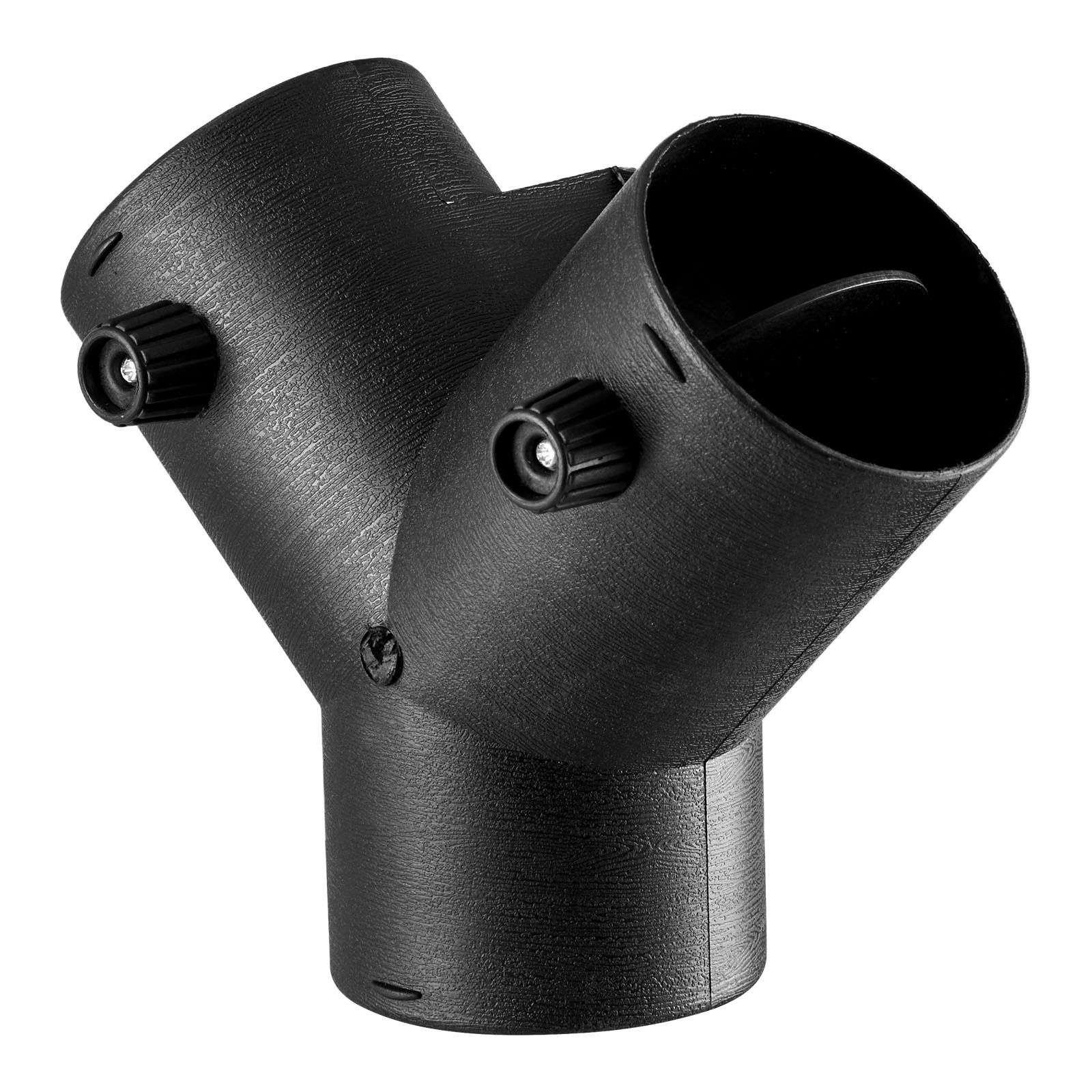 Image of Vevor Heater Connector, 3 Inch Heater Duct Connector Accessories, 3-way Y Branch Diesels Heaters Air Vent Duct With 2 90° Rotatable Valves, Black Joint Connectors For 2kw 5kw 8kw Heaters