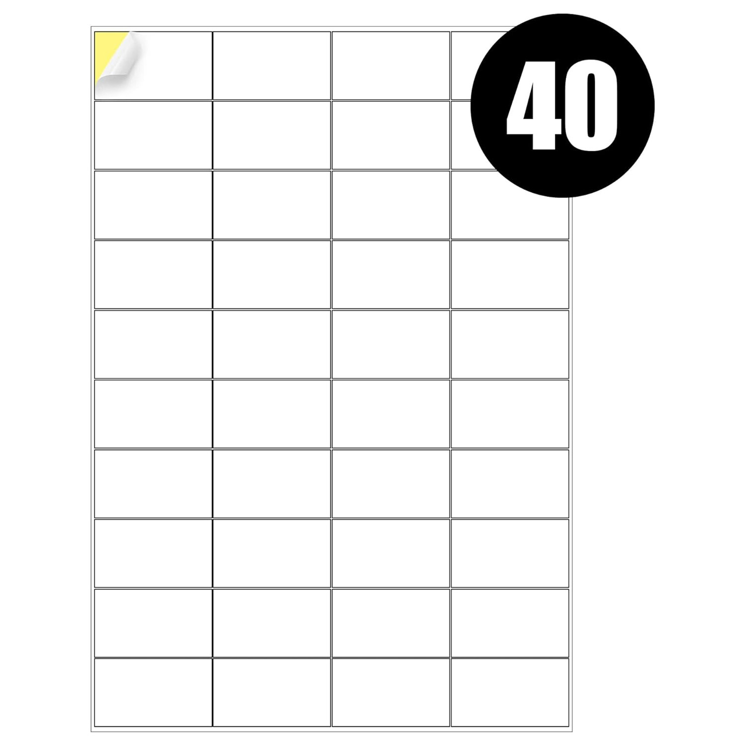 TEMU A4 Address Labels 40 Per Sheet 50 Pack Self Adhesive Mailing & Shipping Labels, Printable Sticker Paper For Inkjet & Laser Printers