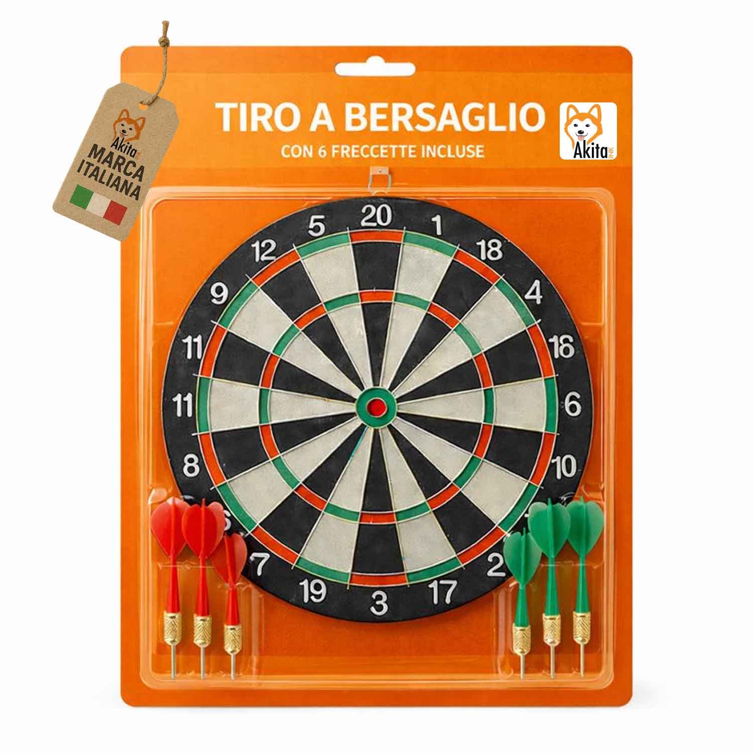 TEMU Tiro al 36 cm con 6 Freccette - per Gioco e Allenamento, Freccette Rosse e , Uso Interno ed Esterno