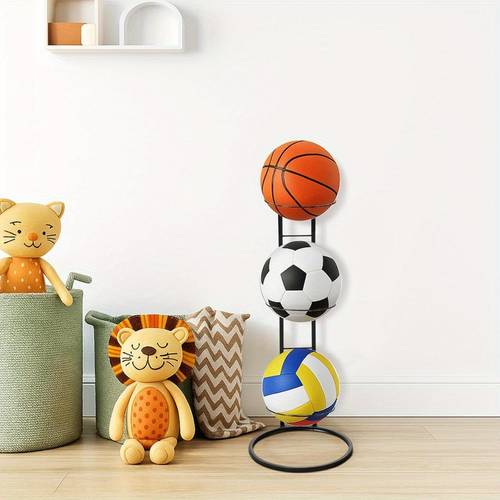 3 4 layer storage rack for basketball football and volleyball suitable for living rooms garages and rooms multifunctional for organizing