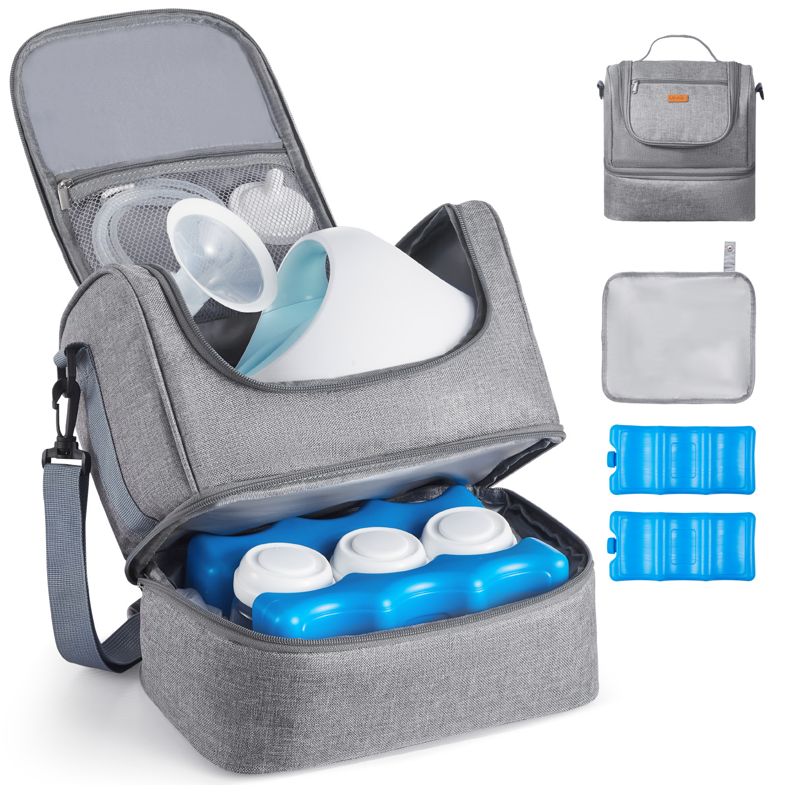 Bag, With Ice Pack, Fits For S1/s2, Pumping Accessories & Storage, Portable Carrying Case For Work, Travel Use, Grey