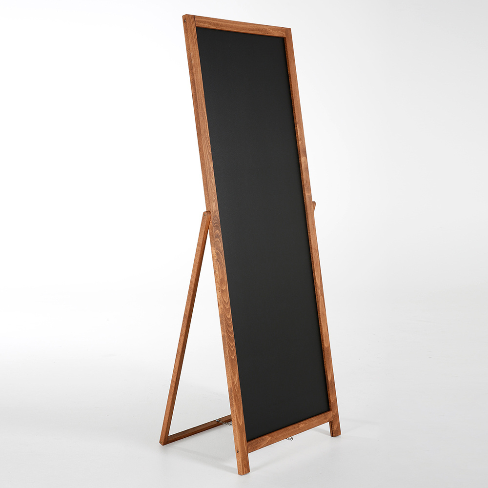 Vintage Wooden Customer Stopper Floor Stand | Advertising Display With Chalkboard | Wooden Stand With 44 X 137 Cm Writing Surface | Slate Board For Writing
