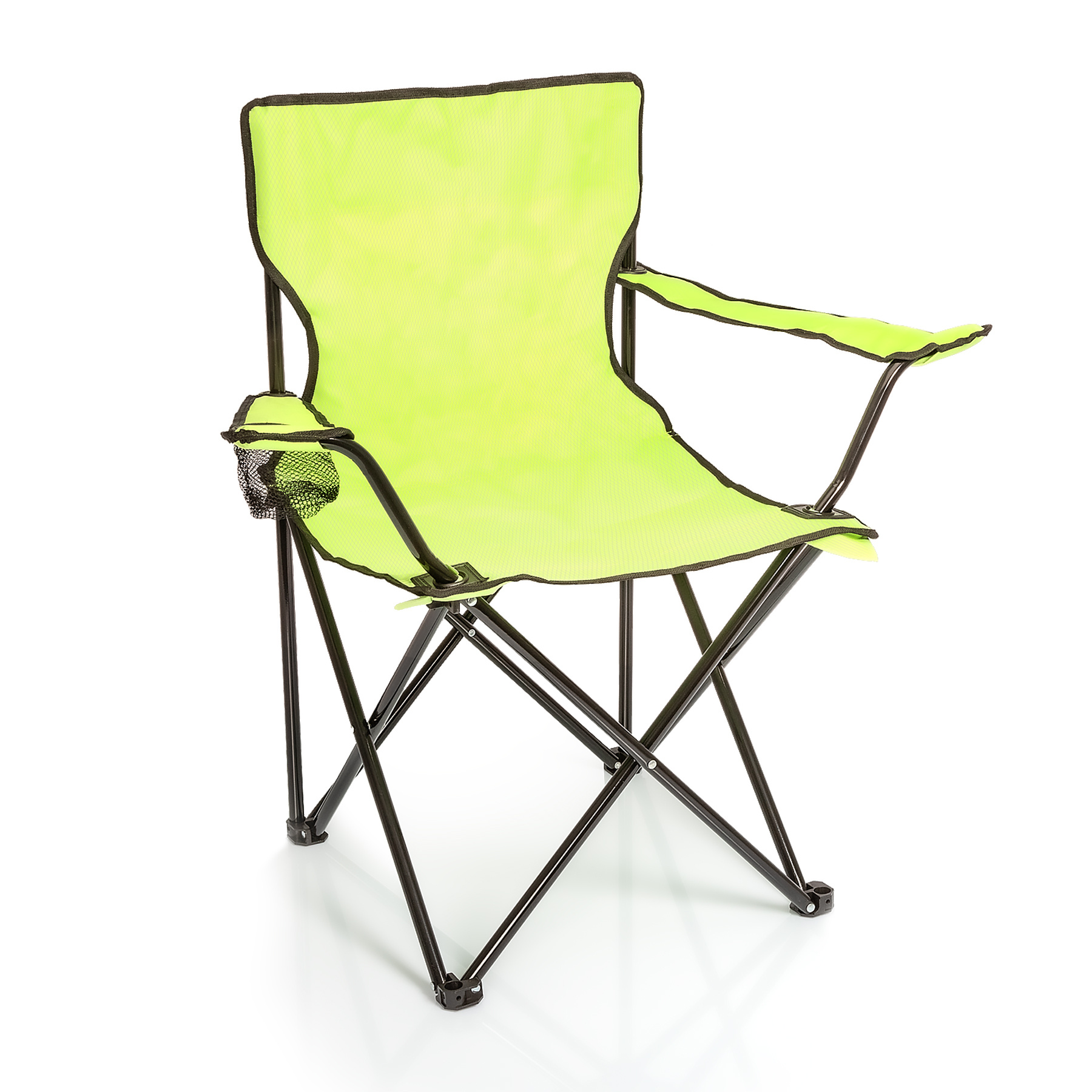 Bigdean Folding Chair Green Camping Chair Angler Chair With Drink Holder & Carry Bag - Angler's Chair Foldable - Folding Chair Garden Chair Relaxation Chair Angler's Chair Foldable