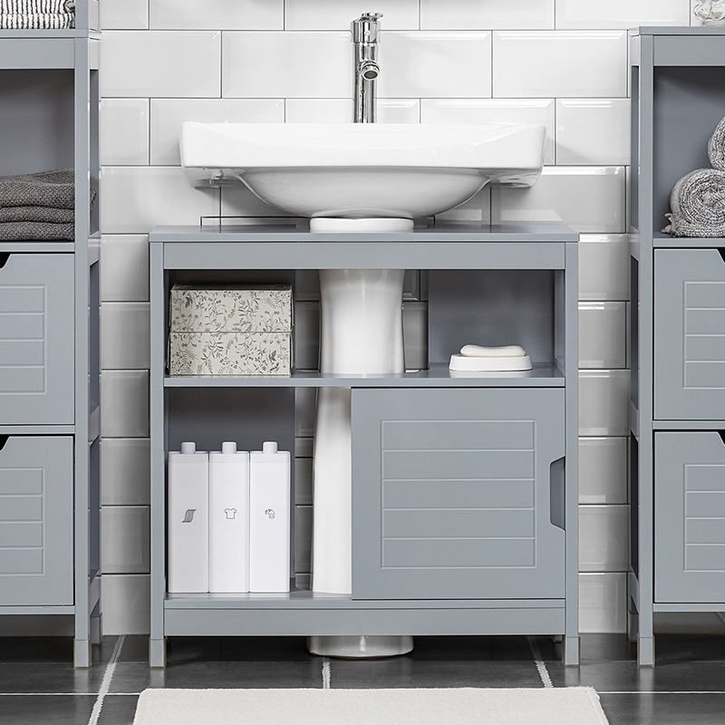 TEMU 1 pieza Mueble debajo del Lavabo Baño con Puertas Deslizantes - Mueble Baño y Armario debajo de Compacto Anti-Humedad - Almacenamiento para WC,