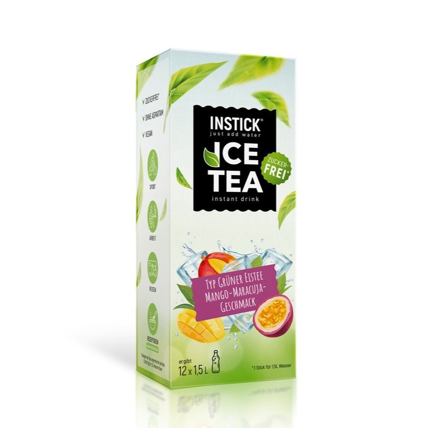 Instick Iced Tea Mango-passion Fruit (green Tea Extract) For 12 X 1.5 L
