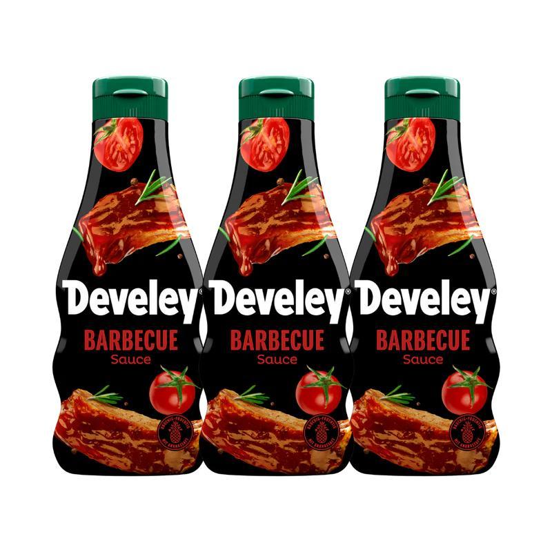 Develey Bbq Sauce, Squeeze Bottle 3 X 250ml