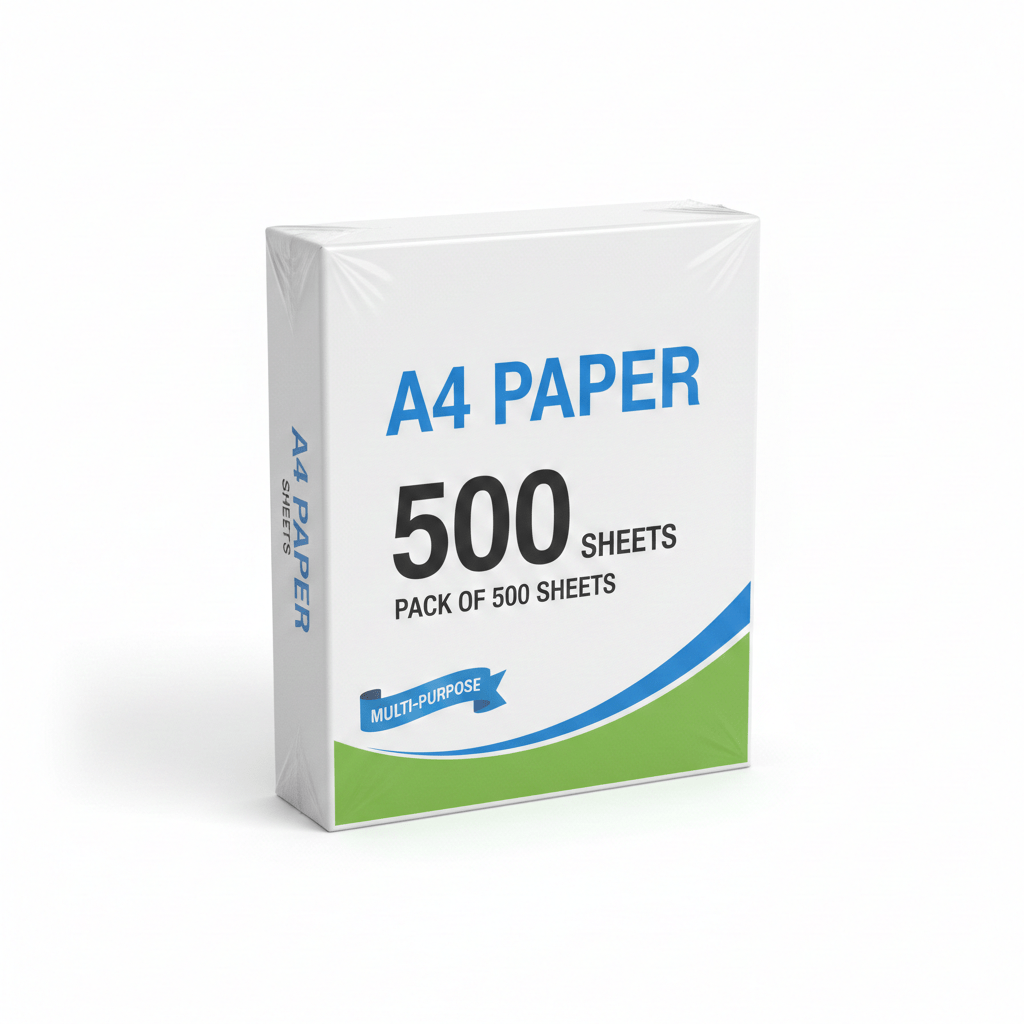 TEMU A4 Printer Paper Brightness 75gsm – 1 Ream Home, School & Office Copier Paper Pack - 500 Sheets