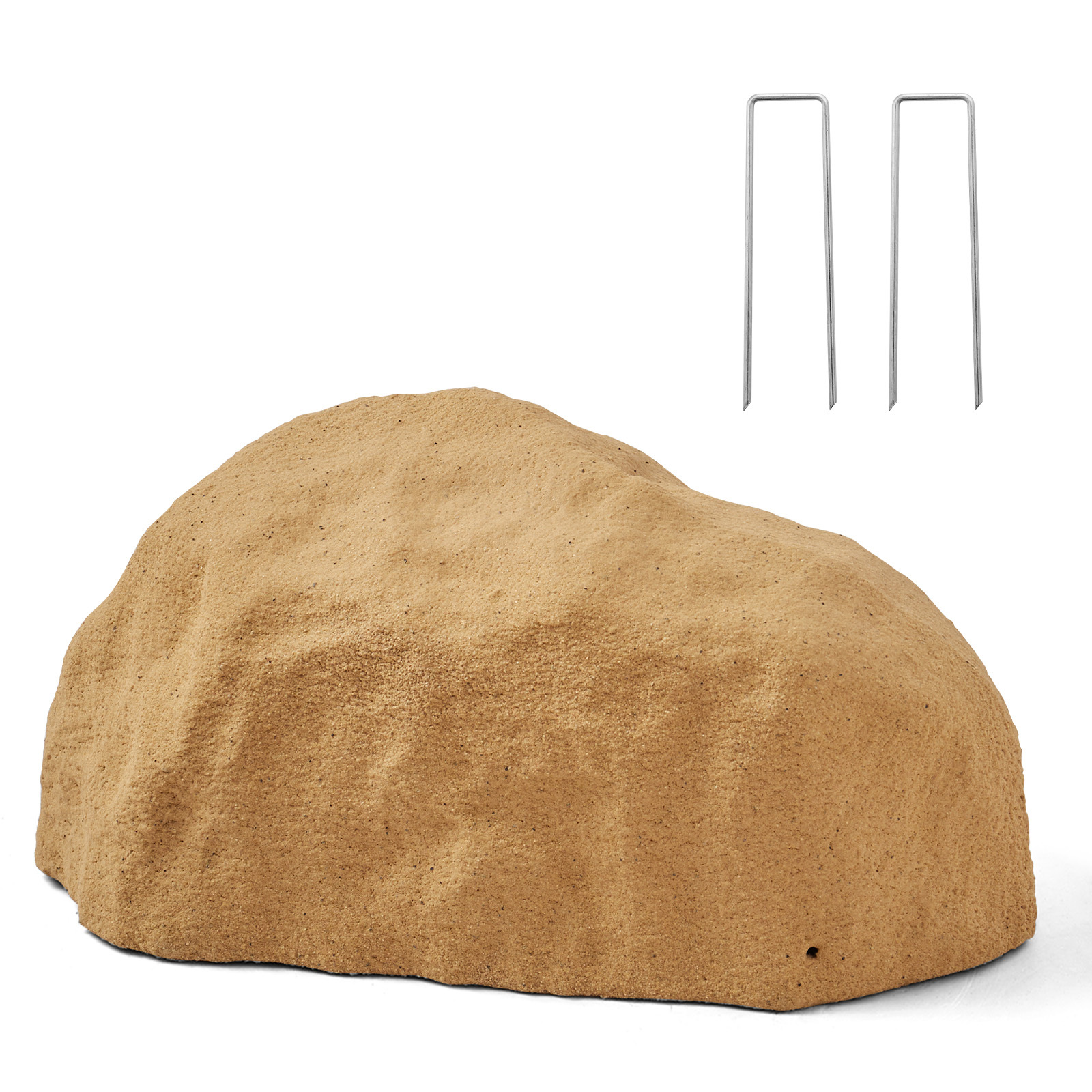 Image of Vevor Rock Cover, Outdoor Fake Pump Cover, Realistic Natural Texture, Lightweight & Weather-resistant Artificial For Landscaping Garden Yard Décor, Sand Yellow, Small Size
