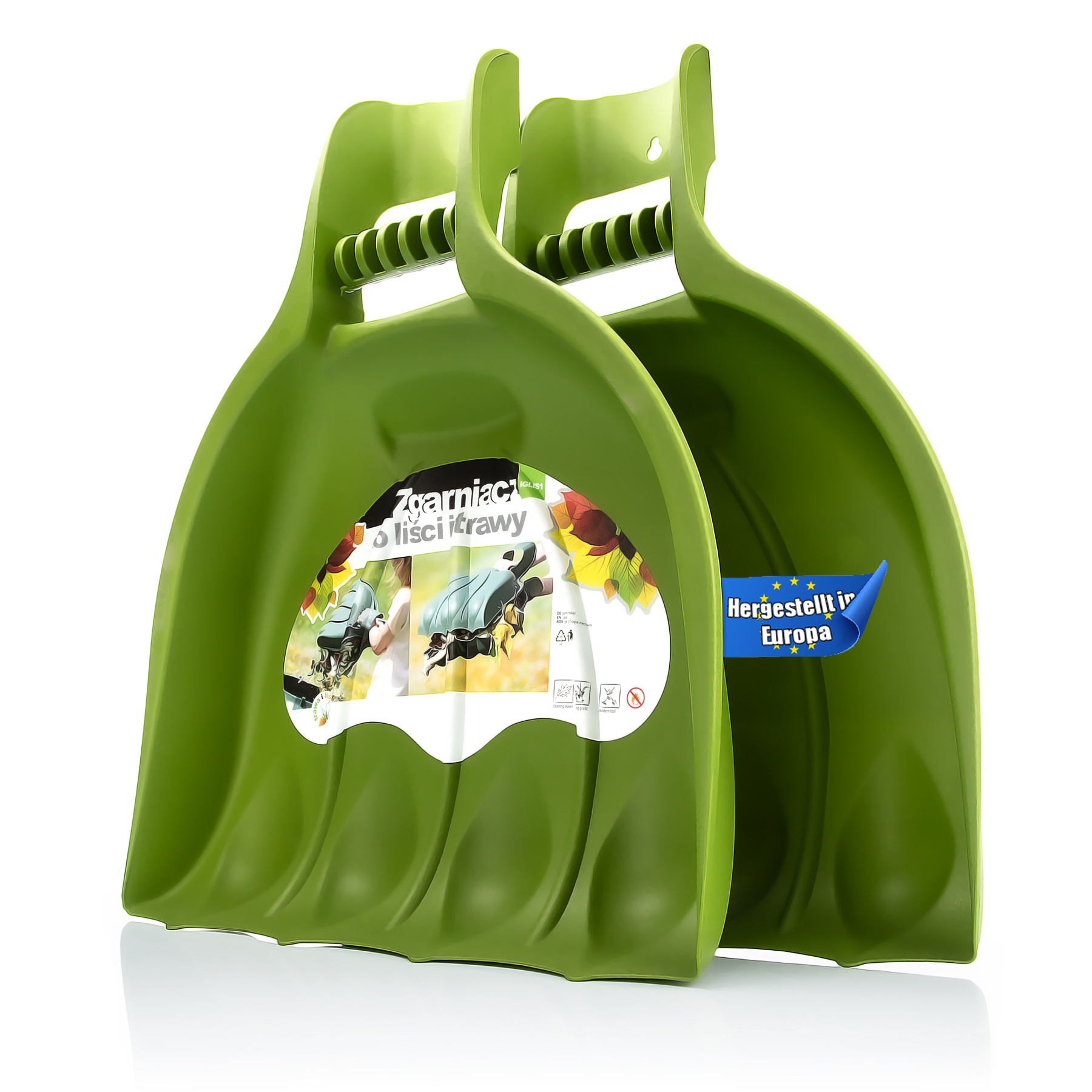Image of Bigdean 1 Pair Green Leaf Grabber – High-quality Plastic Leaf Collector – Easy Leaf Gathering – Suitable As Leaf Rake Or Leaf Claw –