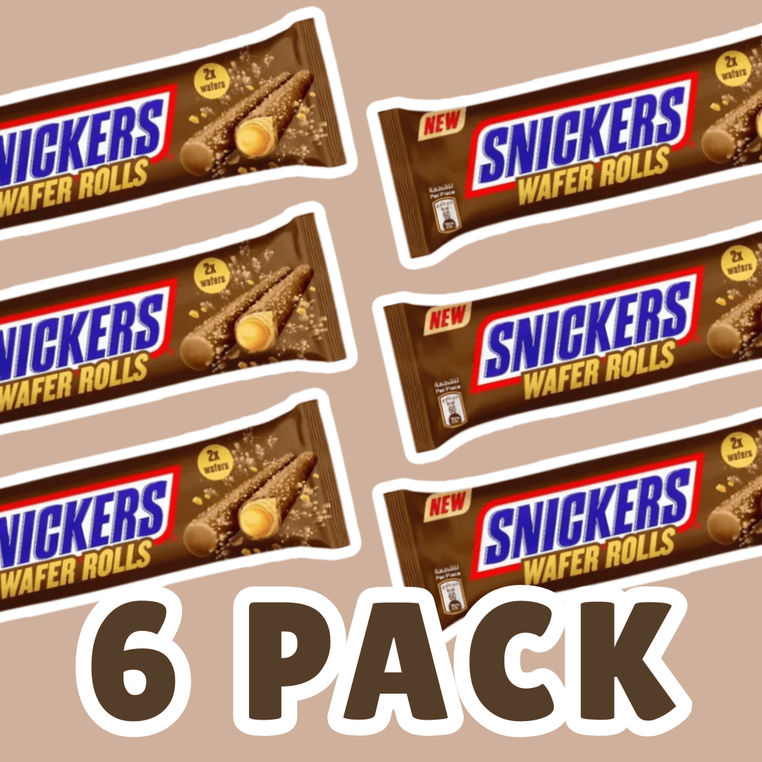 E-shop 6x Snickers Wafer Rolls – Schokoladen-Riegel | 6er Pack | 6×24 g
