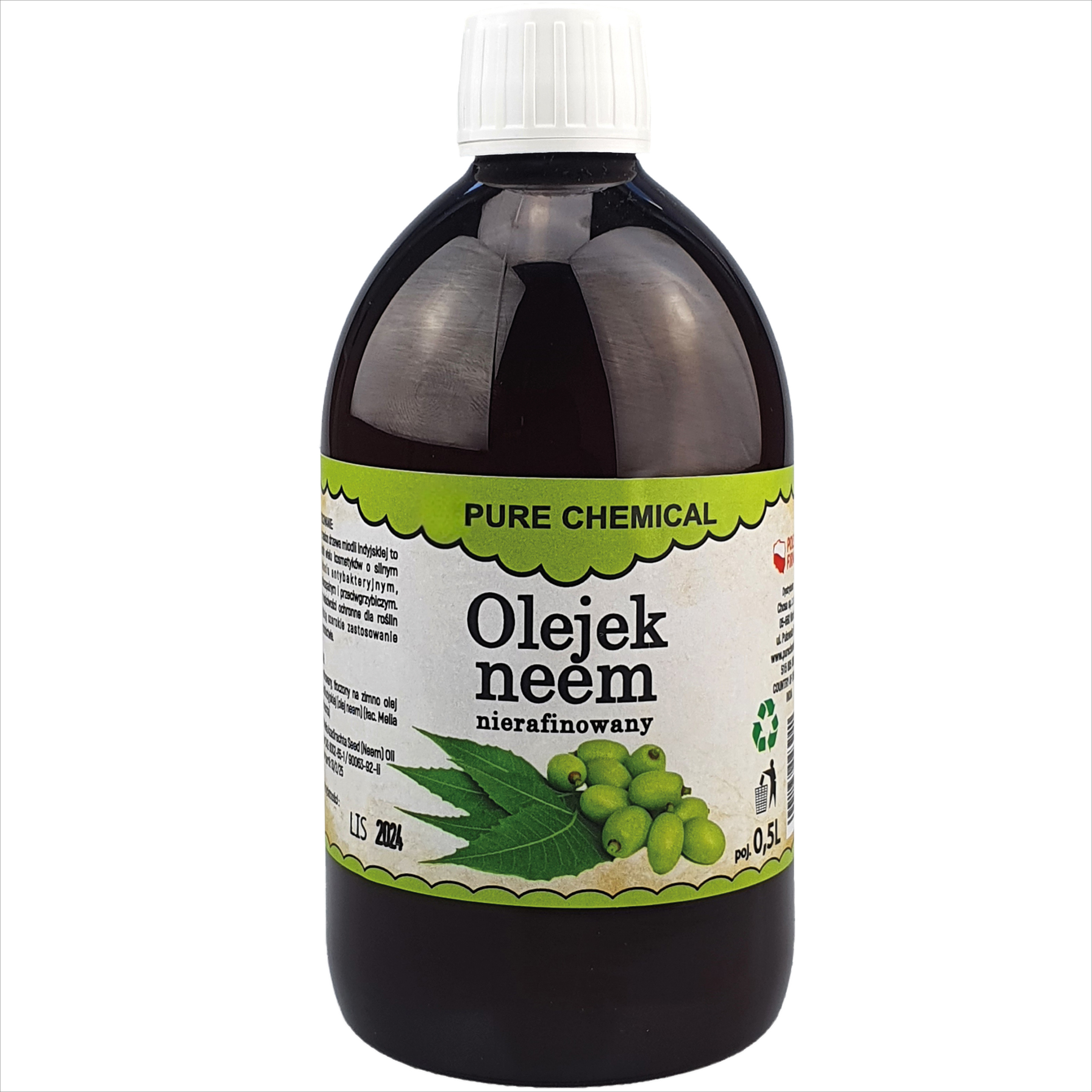 Unrefined Neem Oil 500ml –, Cold-pressed