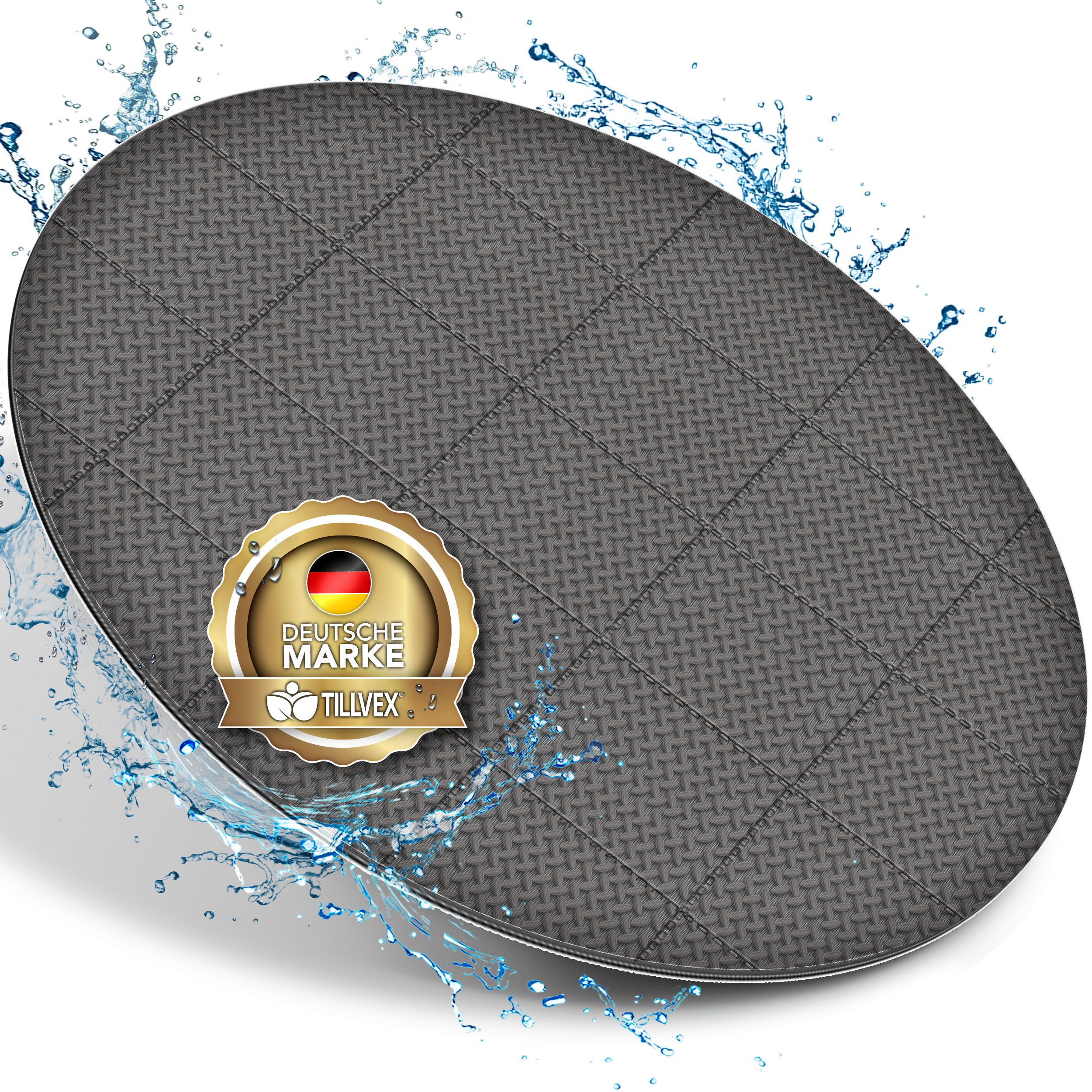 Tillvex® Base Round 196 - 240 Cm Floor Mat Pool Base Mat For Outdoor Whirlpools Thermal Floor Protection Mat Rubber Pool Base Insulates And Protects Floor Plate Foam Protects And Insulates