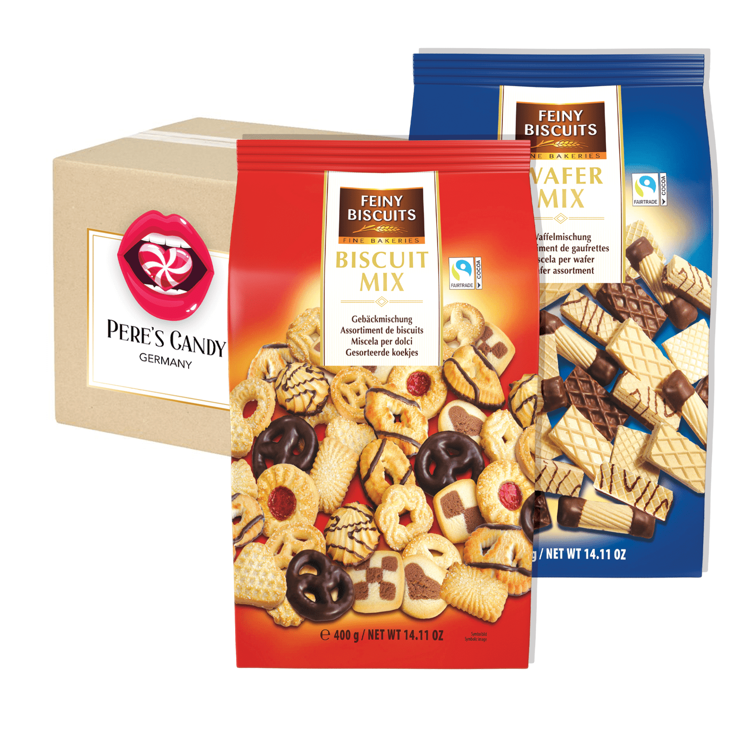 Image of 2 X 400 G Fine Biscuits Waffle & Pastry Mix - Crispy Waffles & Fine Pastries - Whether For A Meeting, A Conference Or For Family And .
