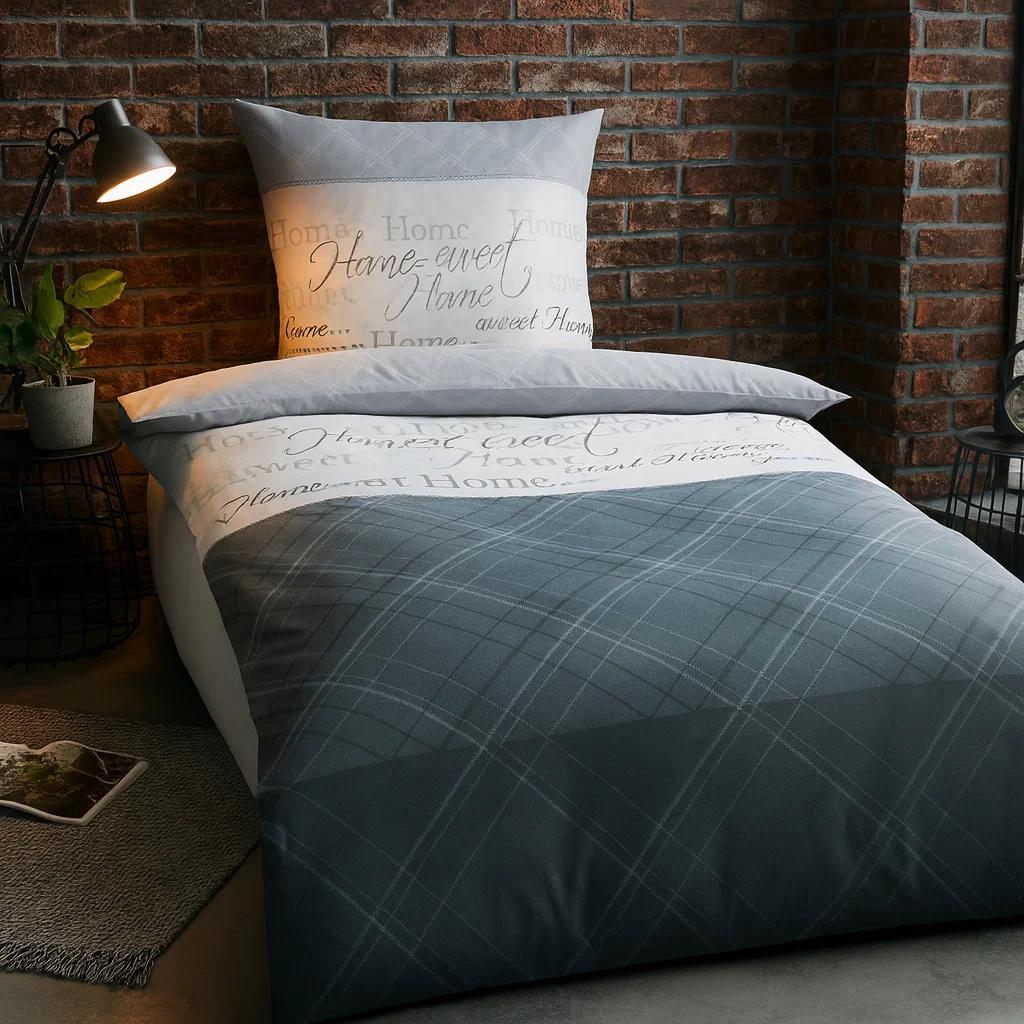Image of Cotton Bedding Set 135x200 -piece - Duvet Cover 135x200 + Pillowcase 80x80 - 100% Reinforced Cotton - Zipper Closure
