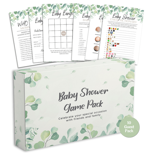 baby shower games 6 game bundle 10 guest pack