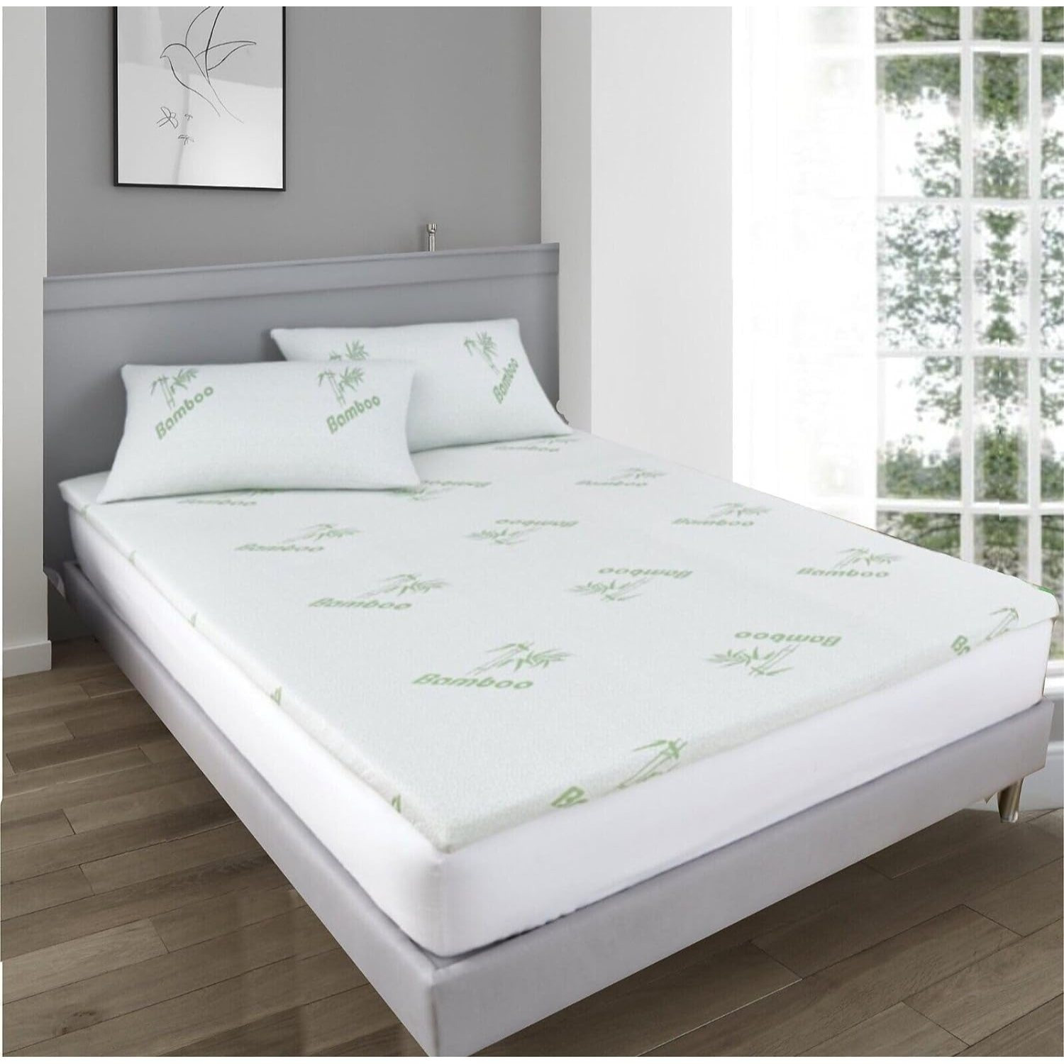 TEMU Memory Foam Mattress Topper Double Bed Soft Comfy 2cm And 4cm Thickness White Firm Mattress Topper.
