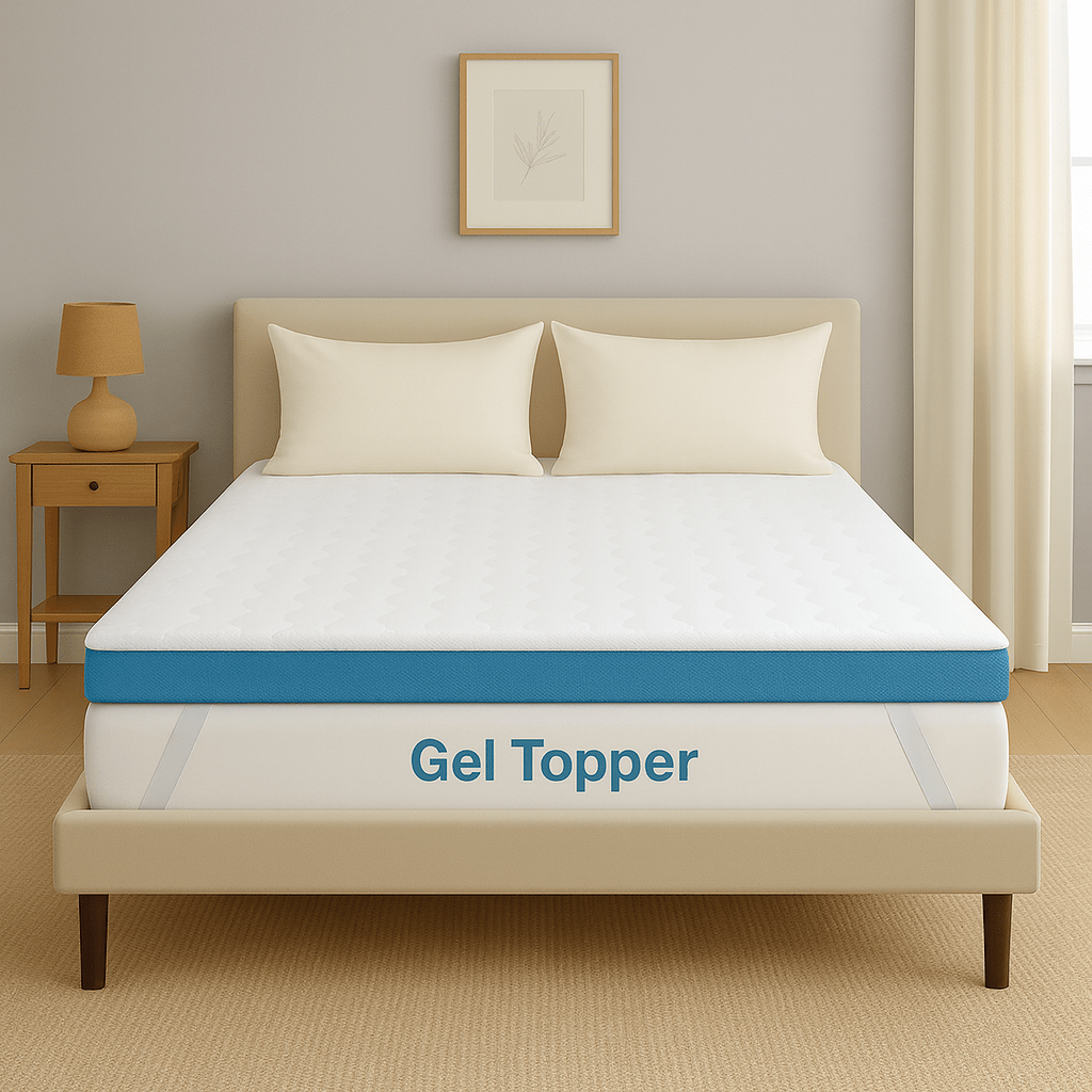 Gel-memory Mattress Topper - 7.5 Cm Height, H3/h4 , Aloe-vera Cover, Breathable & Non-slip, Soft Gel Foam Topper For All Mattress Sizes
