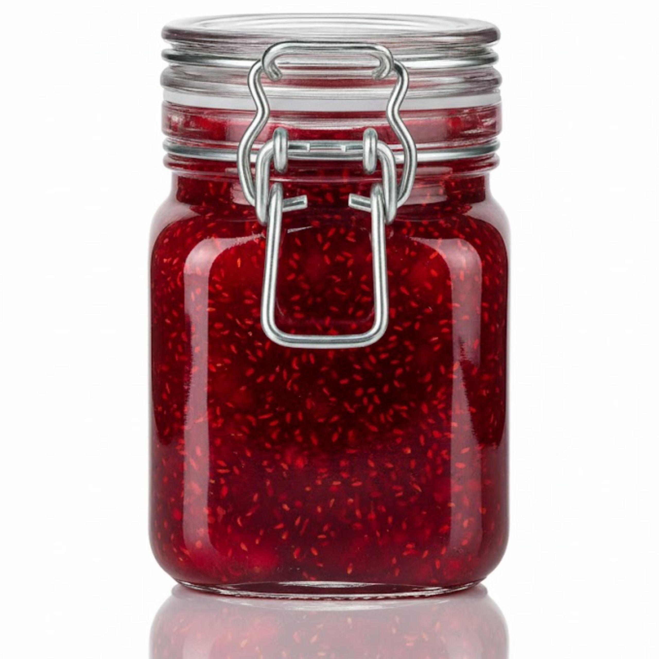 TEMU Bocal hermétique en verre 750 ml avec pince et joint | Bocal de cuisine universel pour de café grossiers et moulus, pâtisseries sucrées,