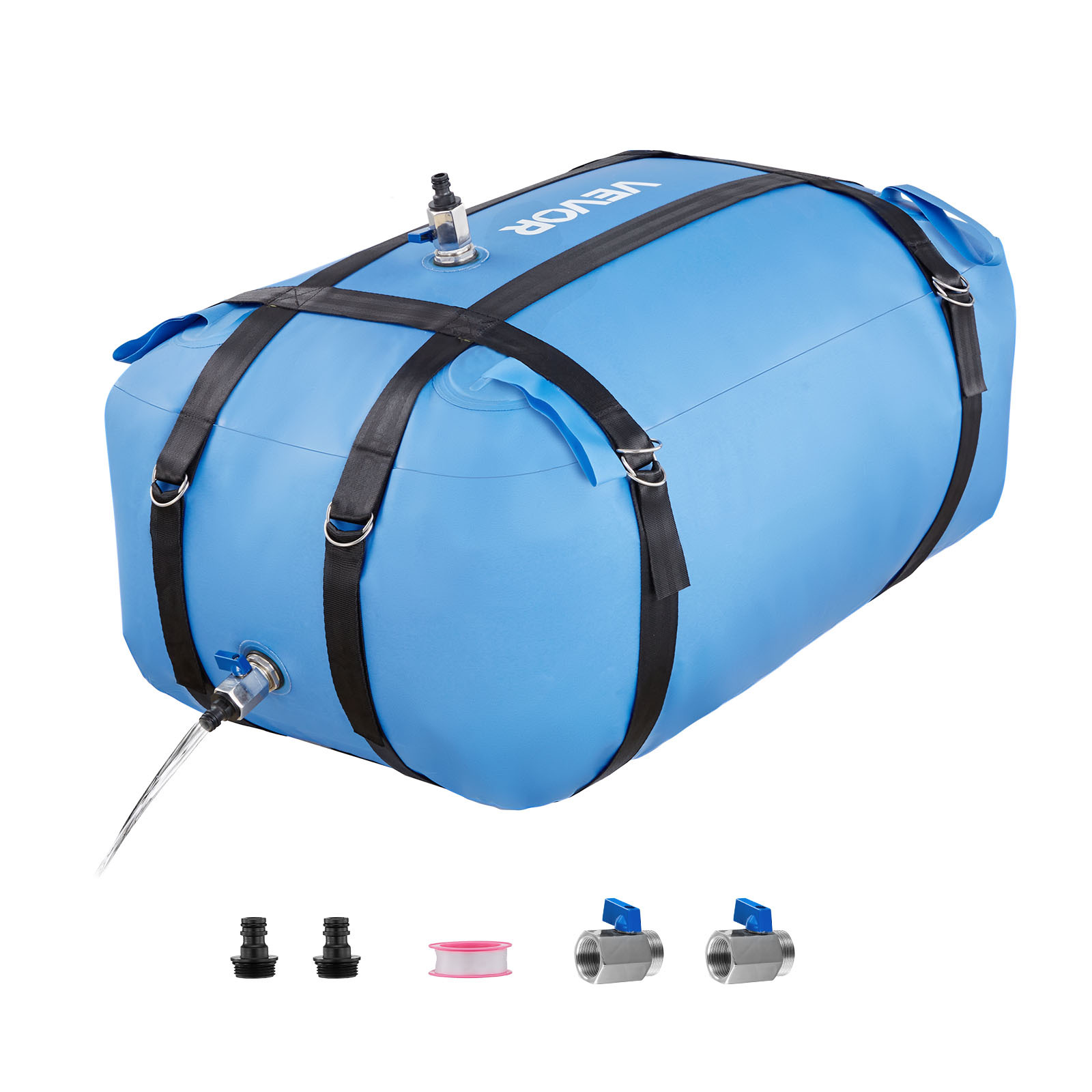 Image of Vevor Water Storage Bladder, 35 Gallon Large Capacity Tpu Soft Water Bag, Portable & Collapsible Water Storage Containers, Wear-resistant Rv Tank For Camping Irrigation Outdoor Use