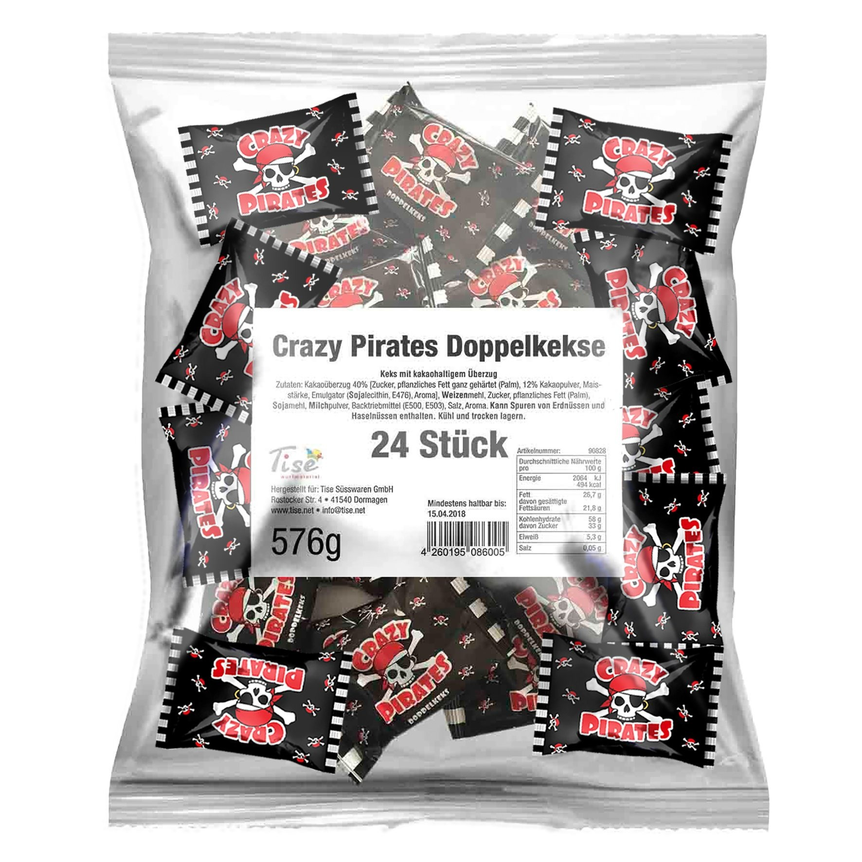Crazy Pirates Double - With Cocoa-containing Coating (24x24g) 576g